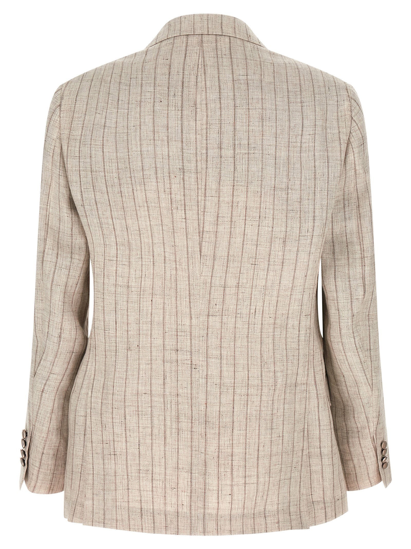 Brunello Cucinelli Pinstripe Twill Blazer – 100% linen - view 2
