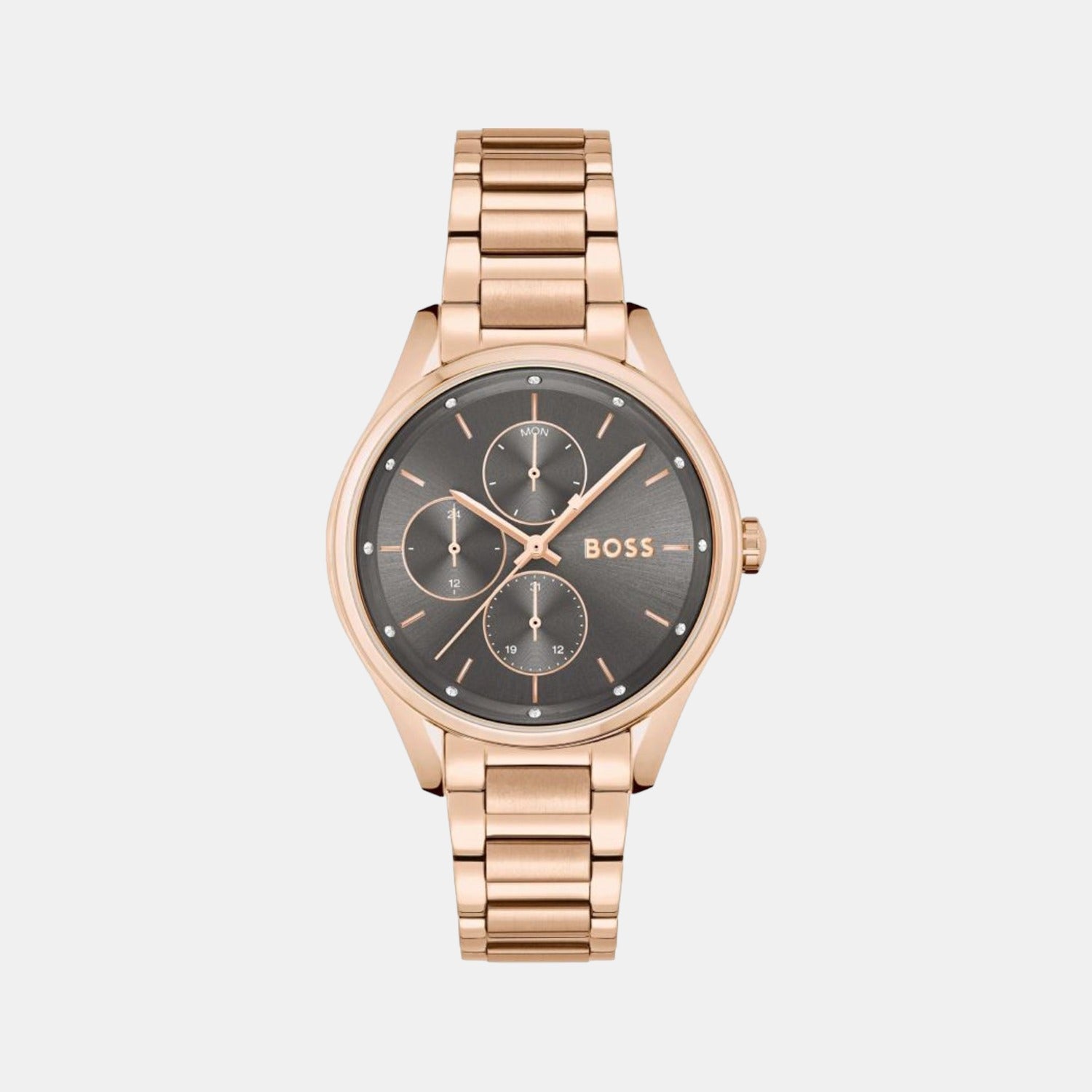 Boss Grand Course Women Quartz Grey Dial Analog Stainless Steel Watch 1502603
