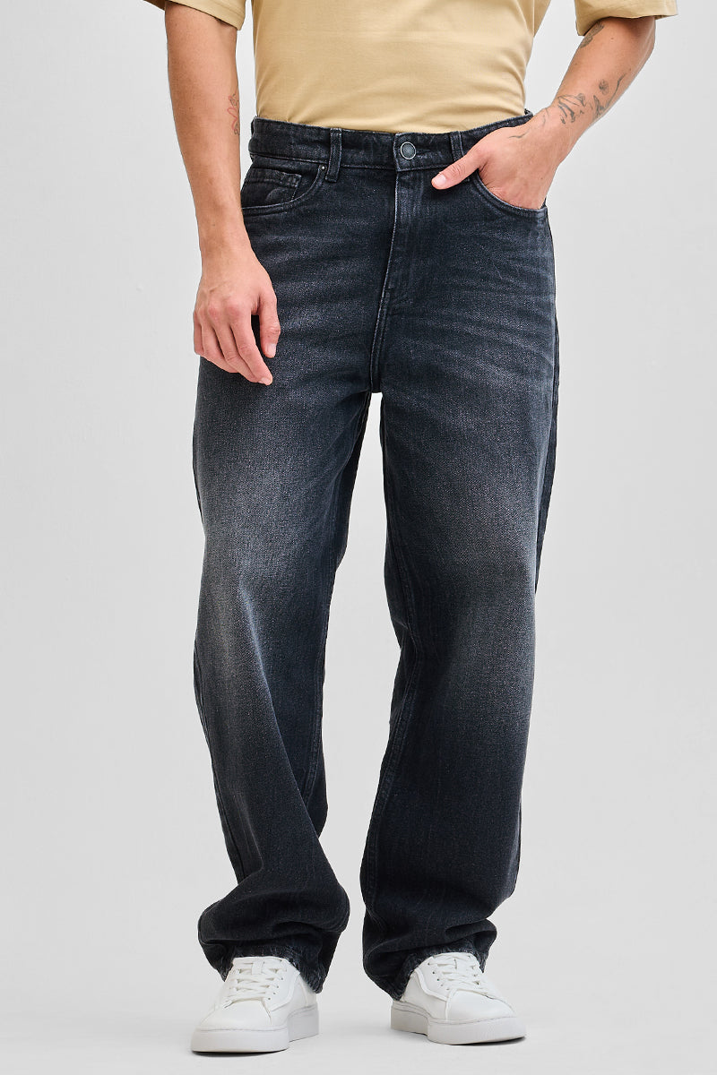 SNITCH Grey Loose Fit Jeans
