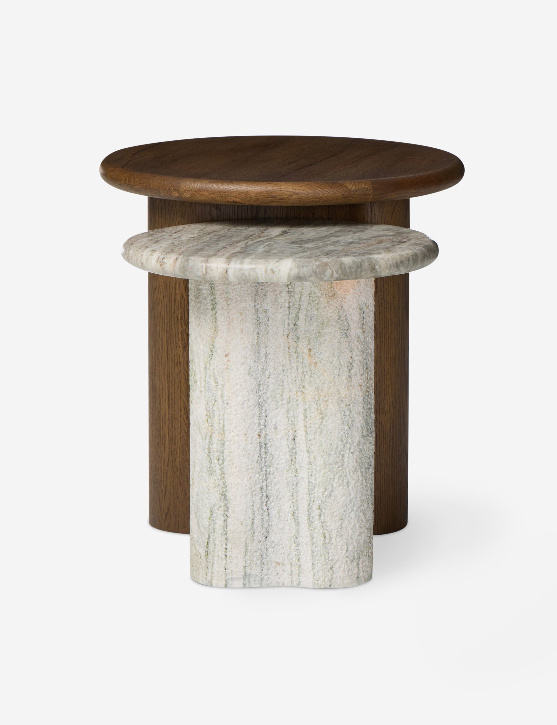 Lulu and Georgia Waylie Nesting Round Side Tables (Set of 2) by Amber Lewis x Four Hands - view 4