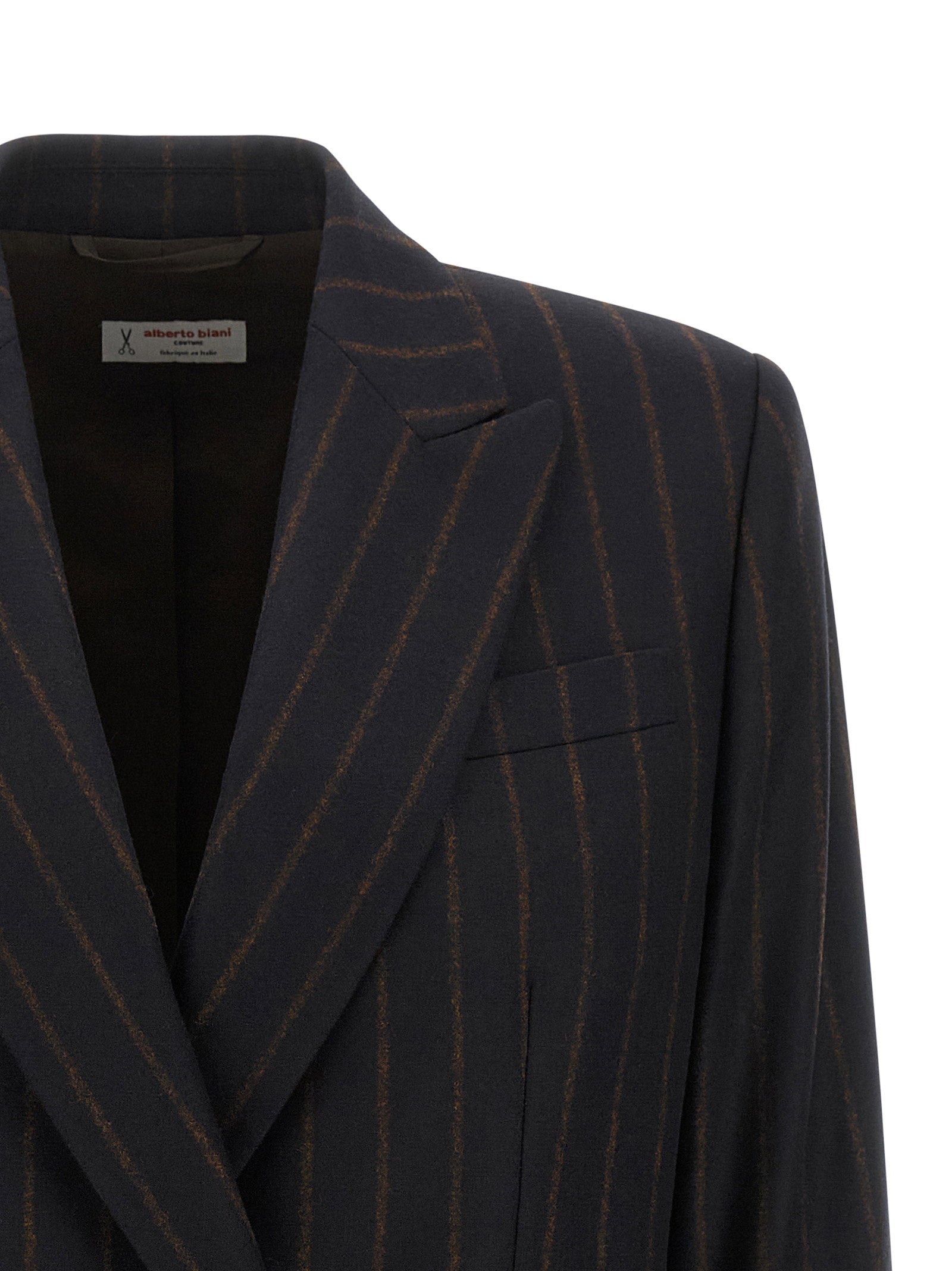 Alberto Biani Pinstripe Flannel Blazer – 100% wool - view 3