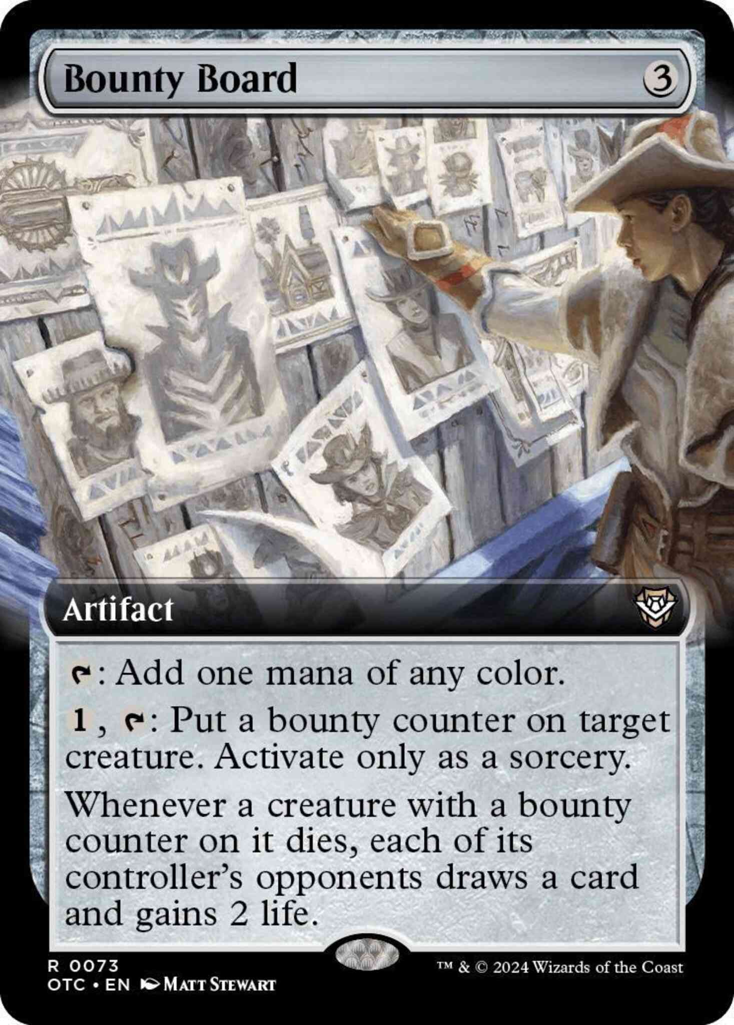 Bounty board 73 – Magic Bounty Board [73] [Extended Art] [Outlaws of Thunder Junction: Commander] [Non-Foil]