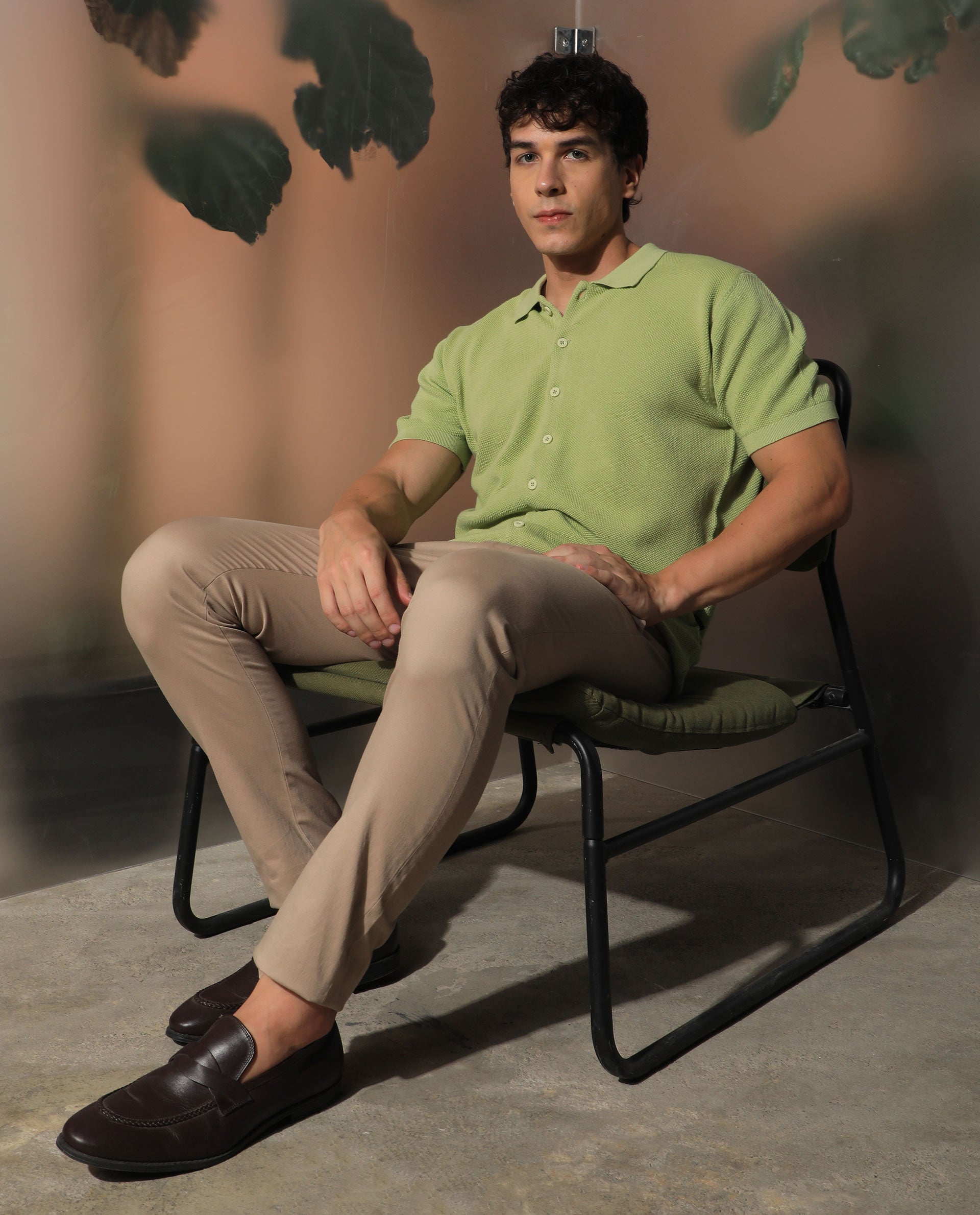 Rare Rabbit Men'S Alias Ss Light Green Shirt Cotton Fabric Collared Neck Short Sleeves Solid Print - view 8