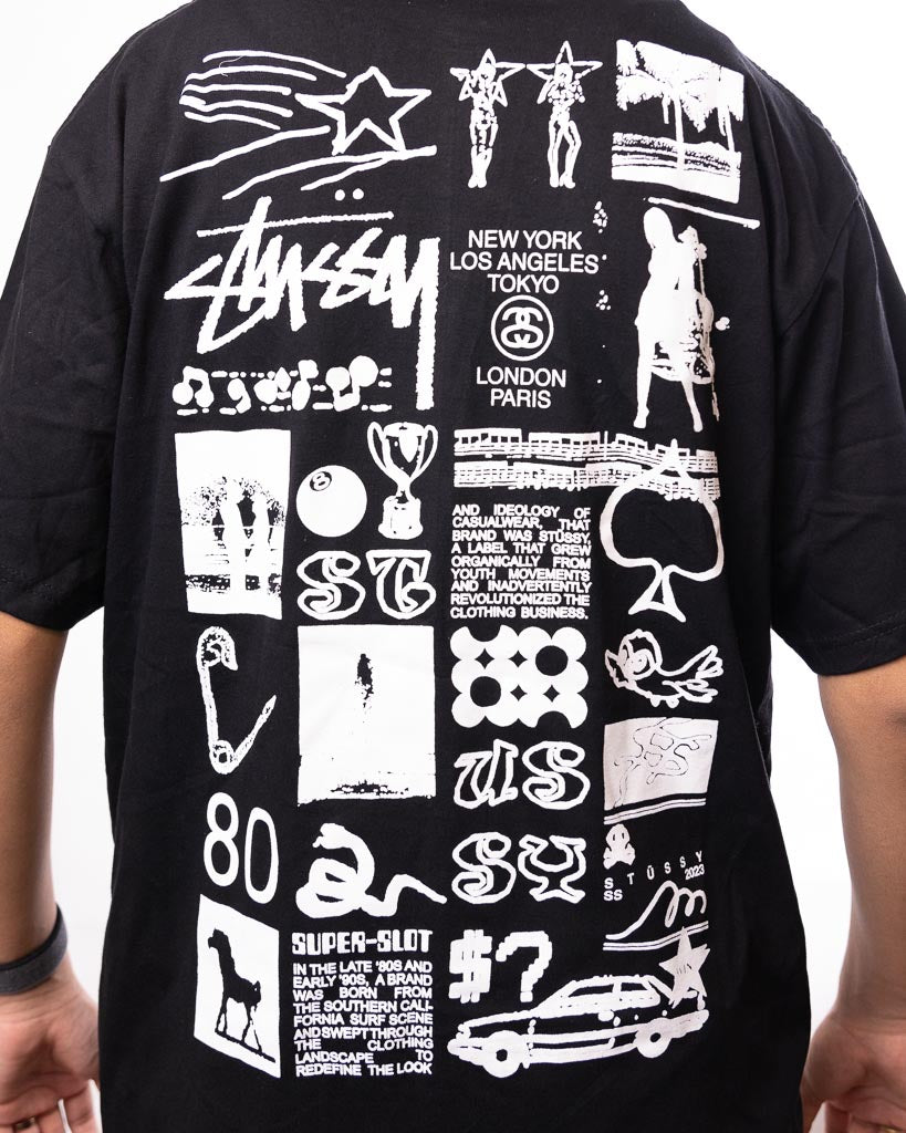 Stussy Unisex Black Sara T-Shirt - Black - view 4