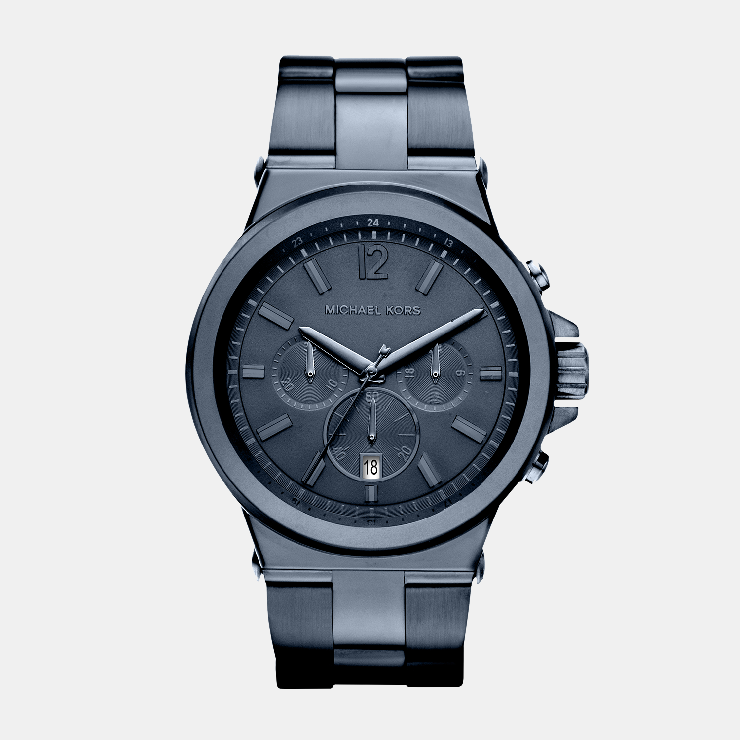 Michael Kors Dylan Men Quartz Blue Dial Chronograph Stainless Steel Watch MK8655