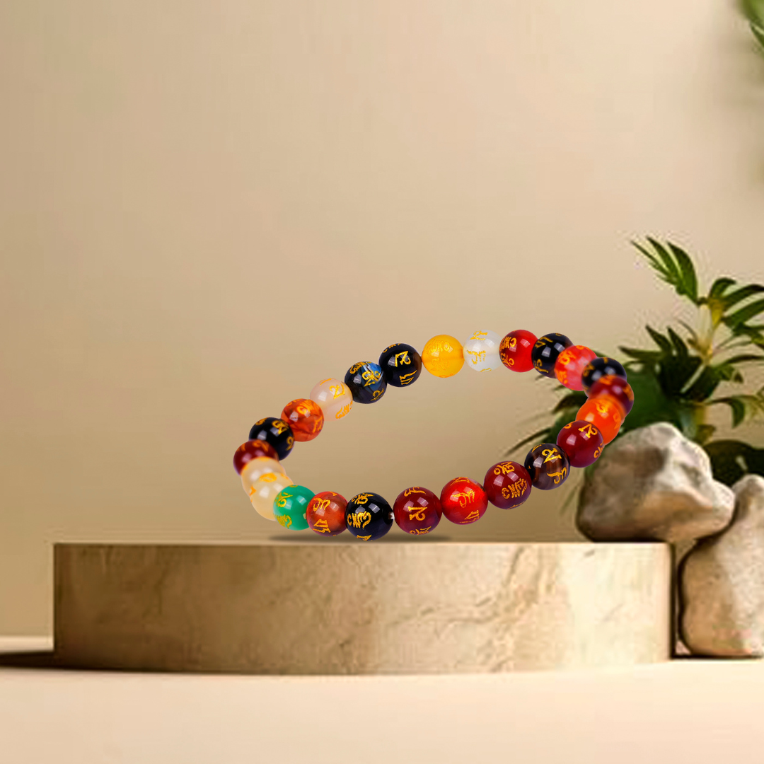 Gemsmantra Multi Om Mani Bracelet - view 2