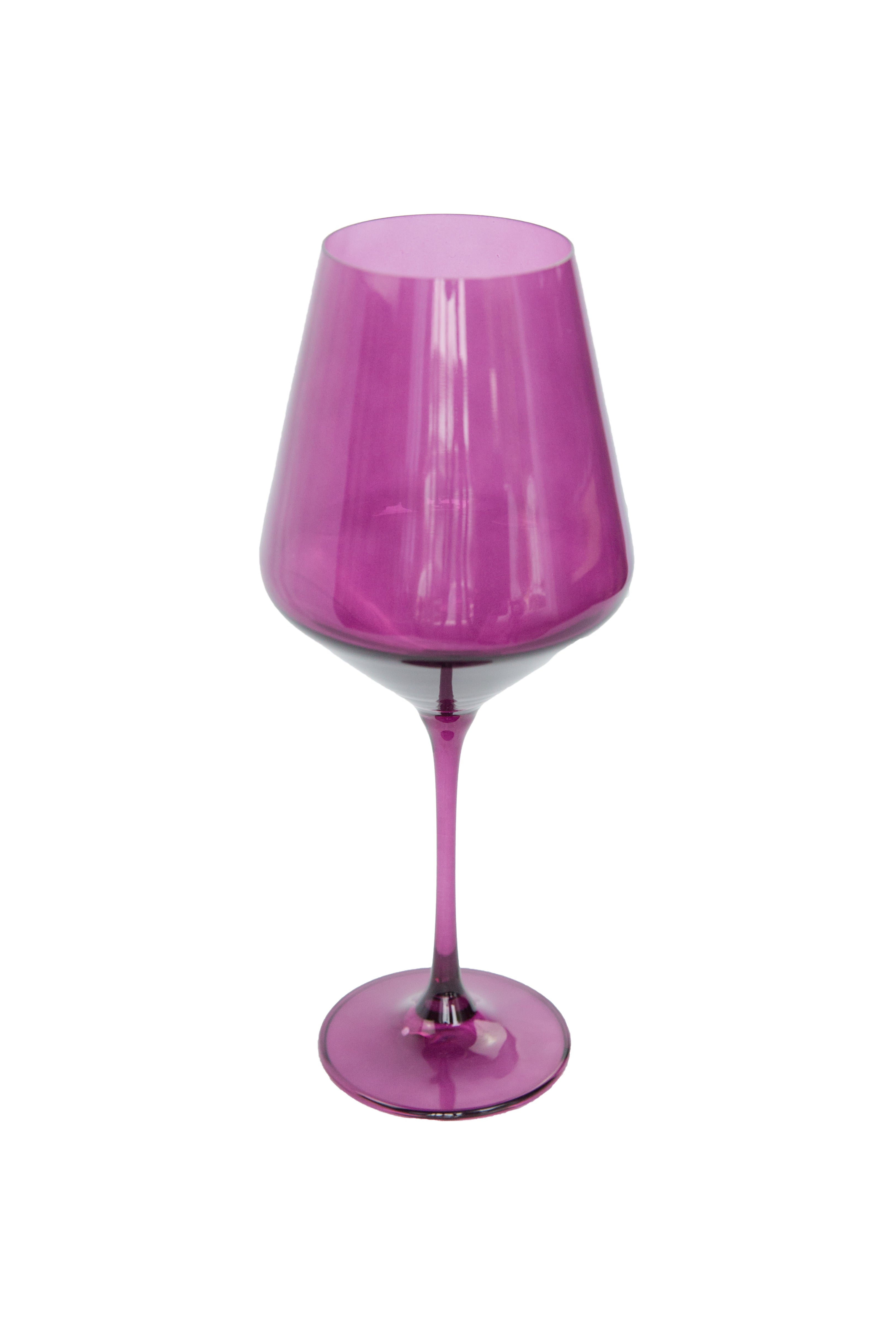 RH Signature Co. Estelle Colored Wine Stemware - Set of 6 {Amethyst} - view 6
