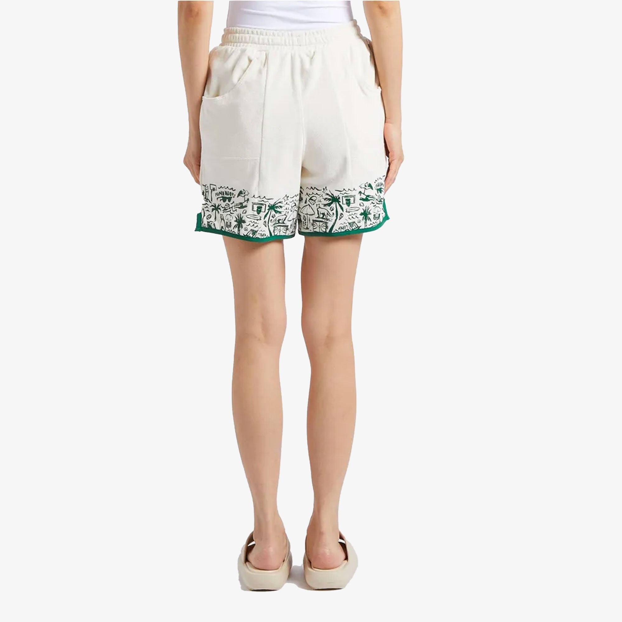 Puma | The Fairgrounds Terry Basketball Shorts { Frosted Lvory - view 2