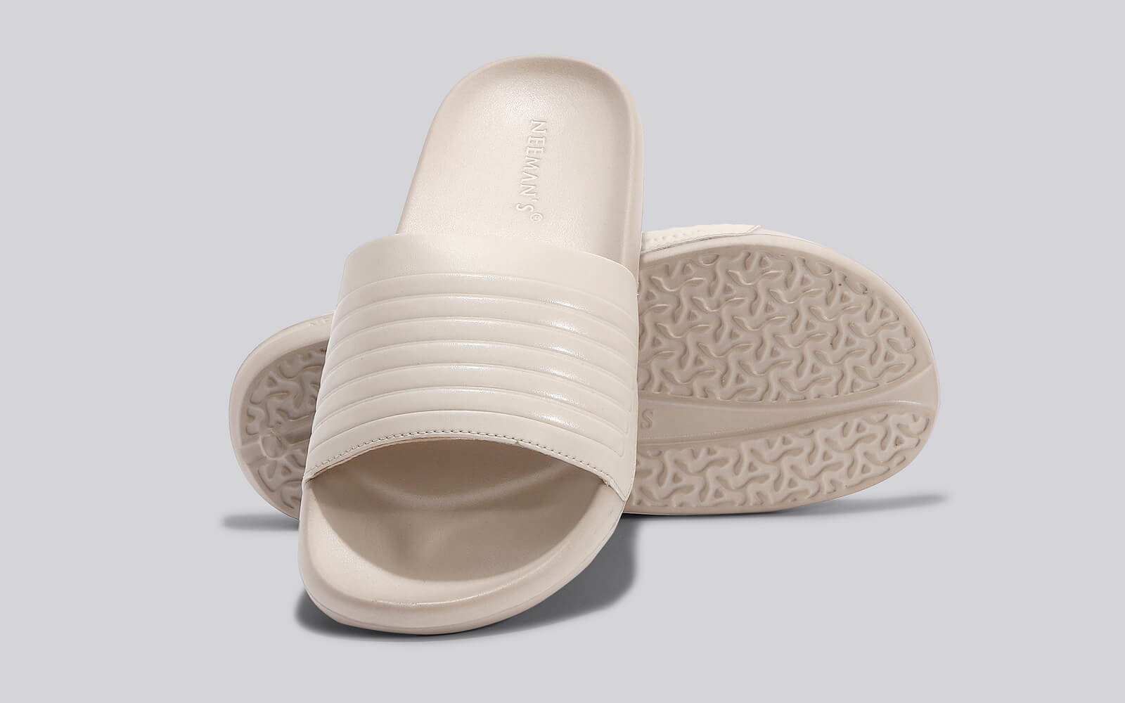 Neeman's FootBed Slides for Women : Beige - view 6
