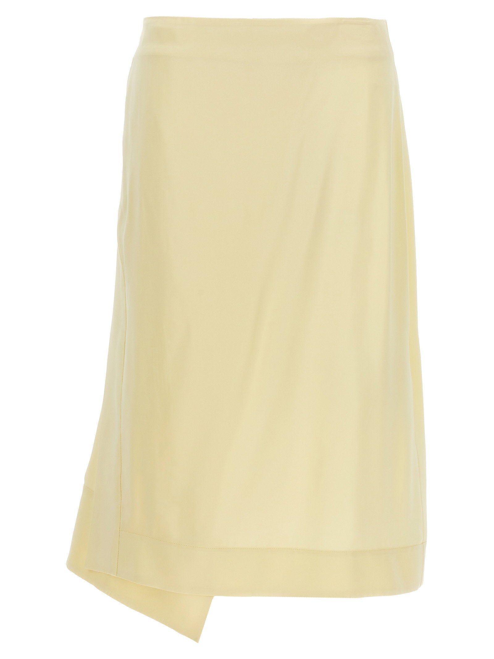 Jil Sander Satin Skirt With Side Slit – 100% viscose