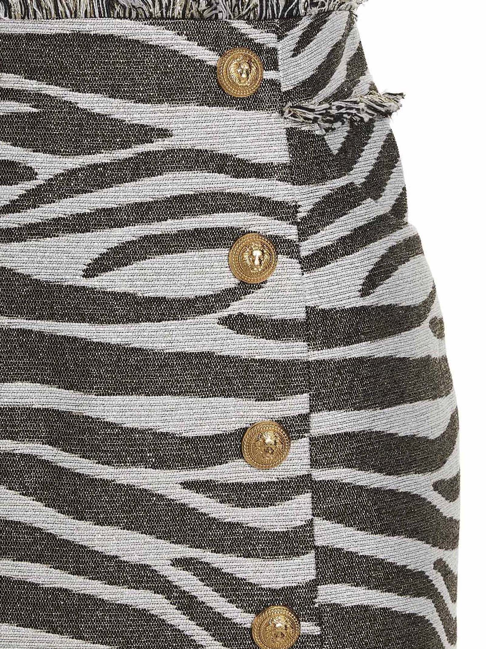 Balmain Lurex Zebra Skirt - view 3