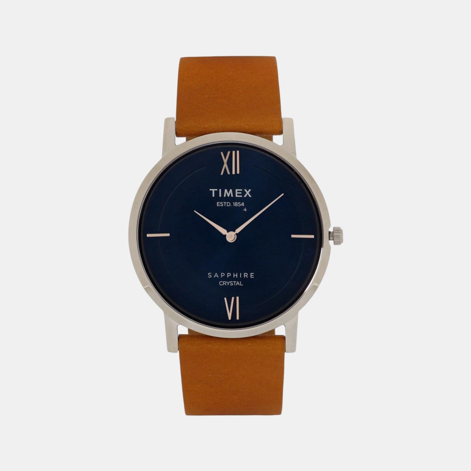 Timex Empera Men Quartz Blue Dial Analog Leather Watch TWEG17401
