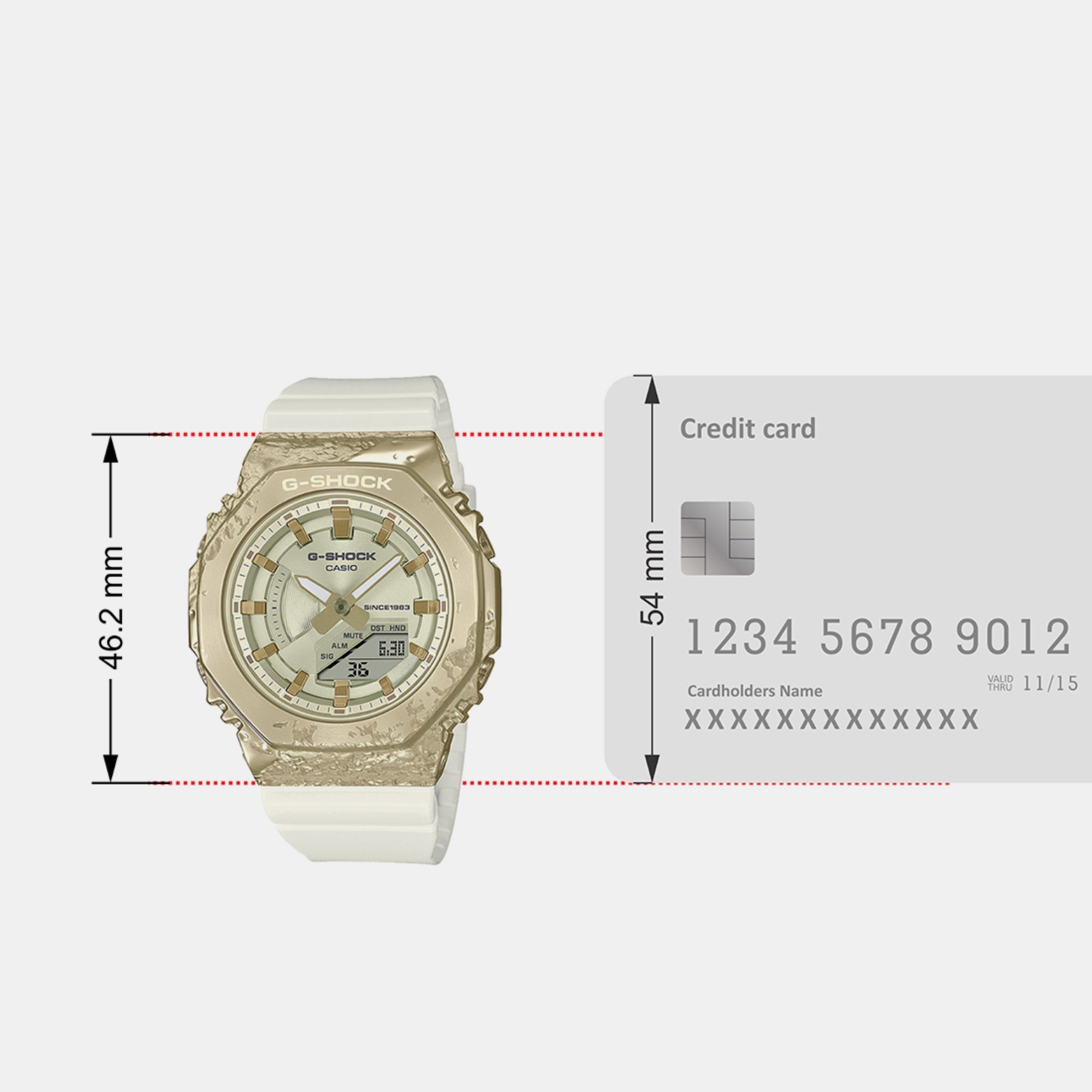 Casio G-Shock Women Quartz White Dial Analog-Digital Resin Watch G1358 - view 6