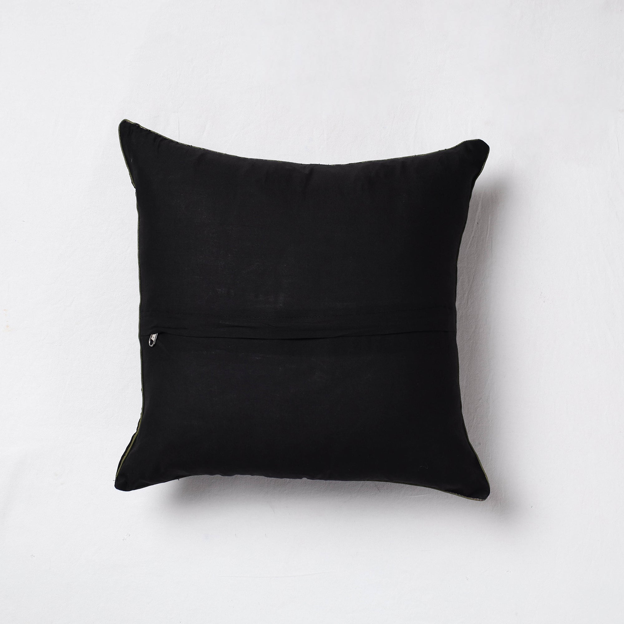 NOORI BAZAR Black - Sambalpuri Ikat Cotton Cushion Cover (16 x 16 in) - view 3