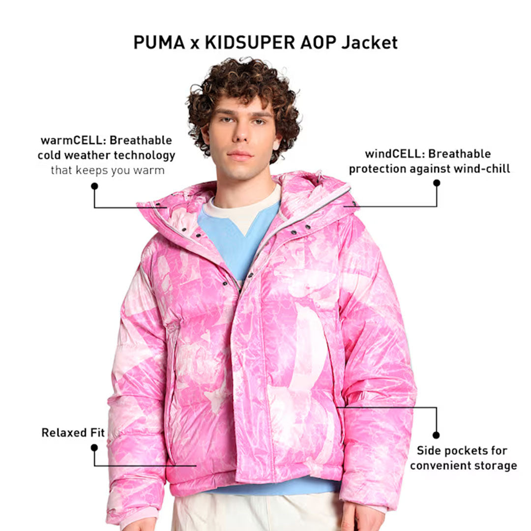 Puma | X Kidsuper All Over Print Puffer { Pearl Pink - view 5