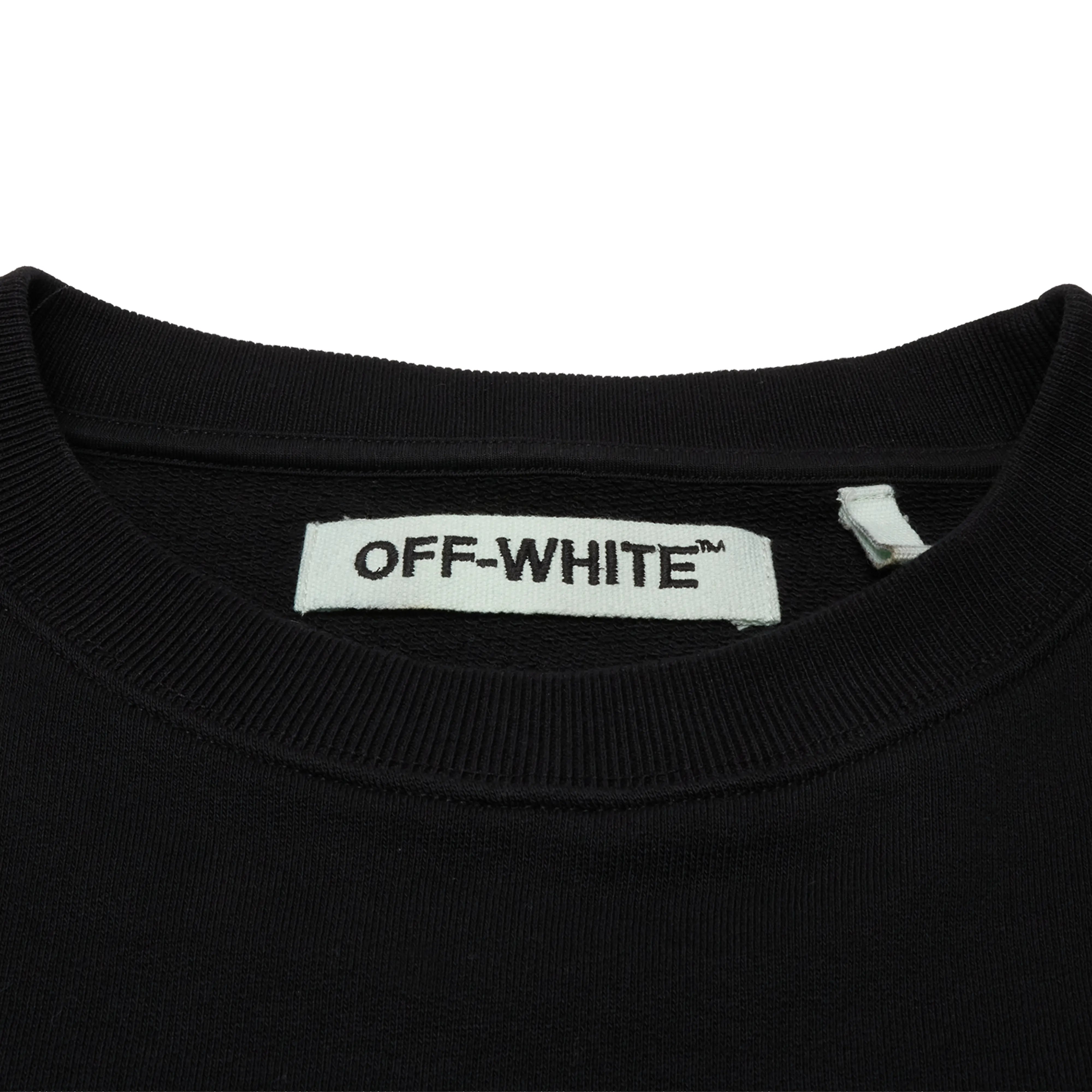 Preloved - Off-White Brushed Diagonal Black Sweatshirt - view 4