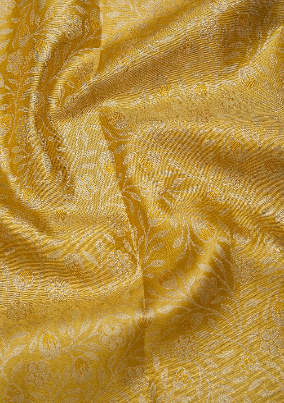 Koskii Yellow Zariwork Pure Silk Saree – Women's - view 2