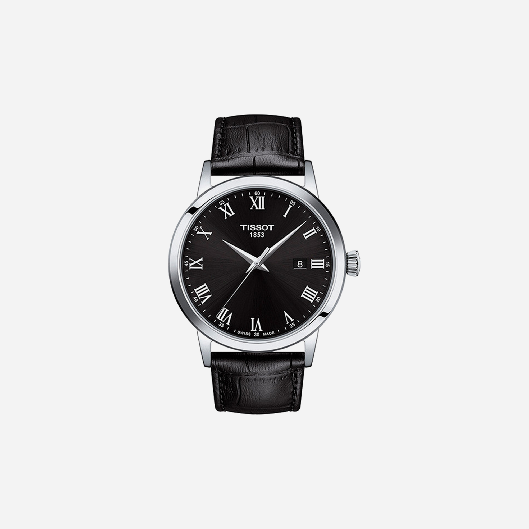 Tissot Classic Dream Quartz Black Dial 42mm Leather Strap