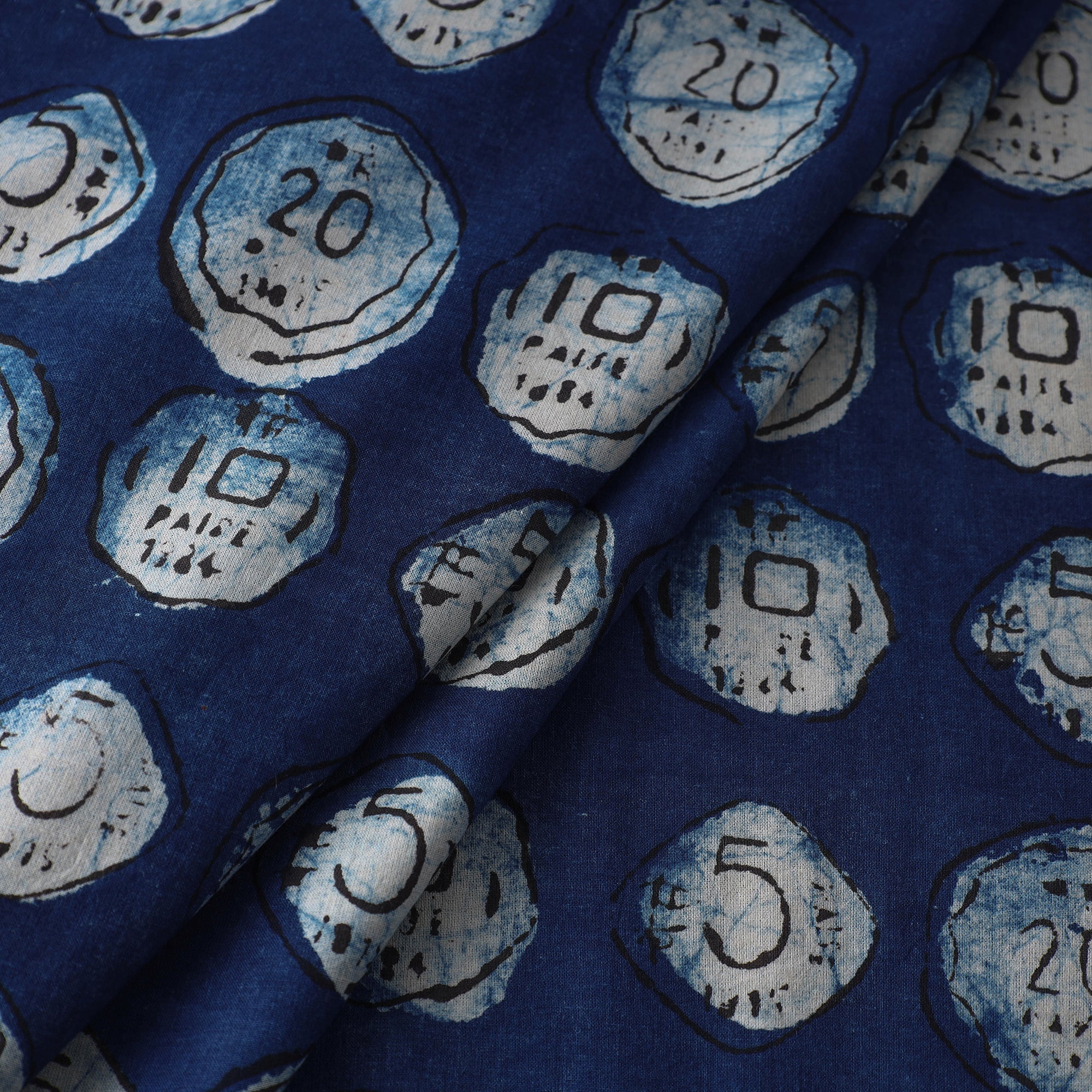 BINDAAS UNLIMITED Blue - Bindaas Block Printed Cotton Natural Dyed Fabric 07 - view 2