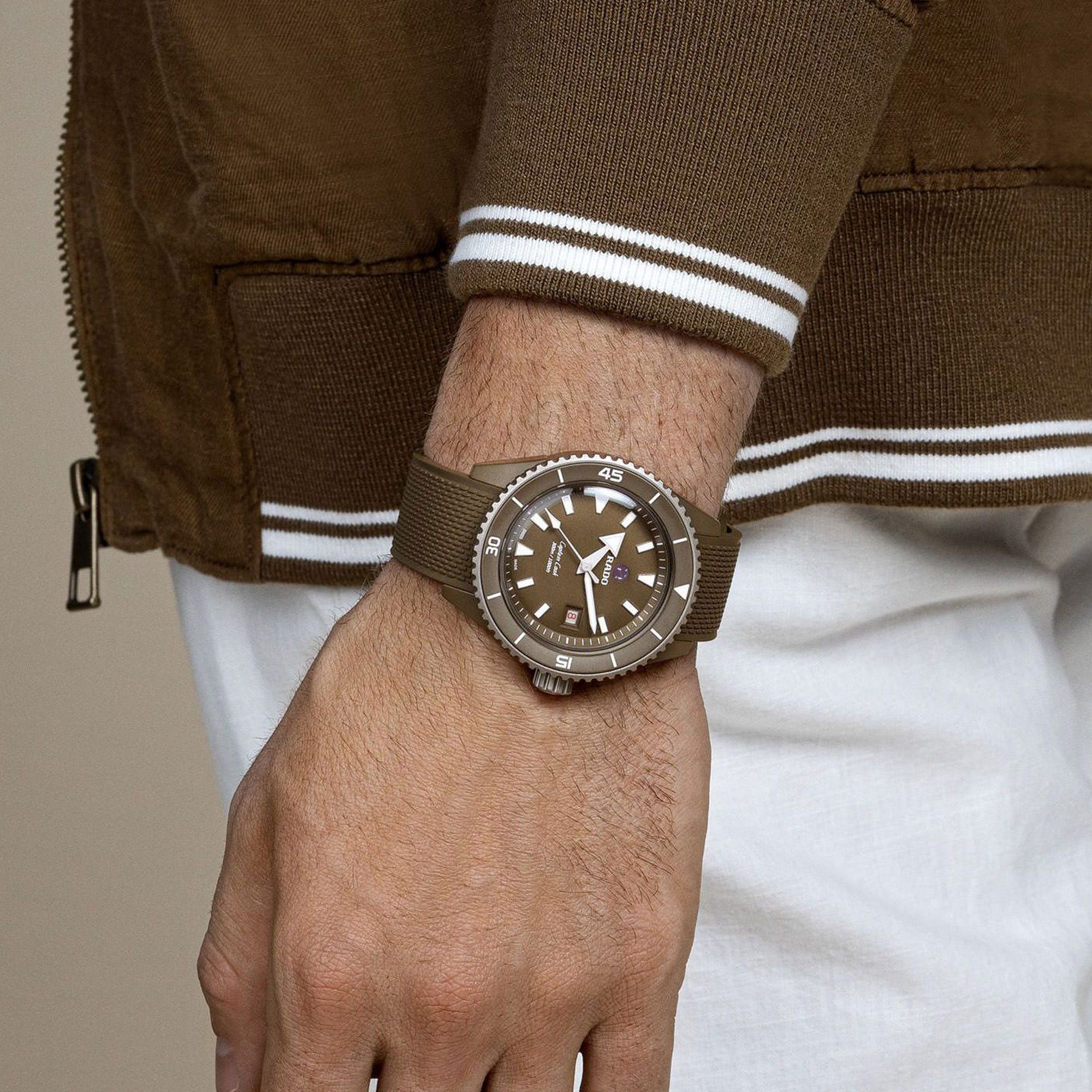 Rado Captain Cook Men Automatic Brown Dial Analog Rubber Watch R32130318 - view 5