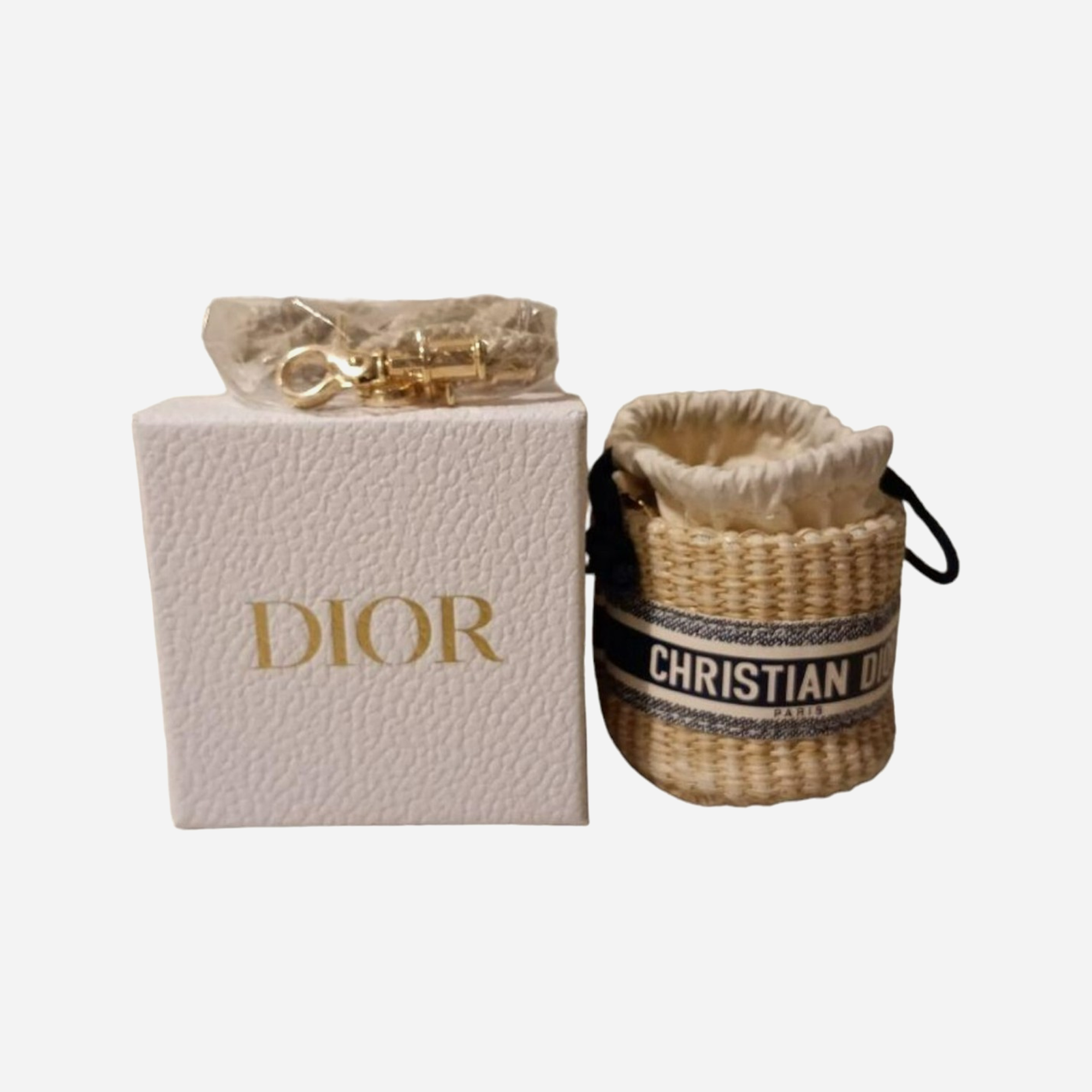 Christian Dior Straw Pouch Mini Shoulder Bag VIP Limited Novelty Box New Rare FS - view 2