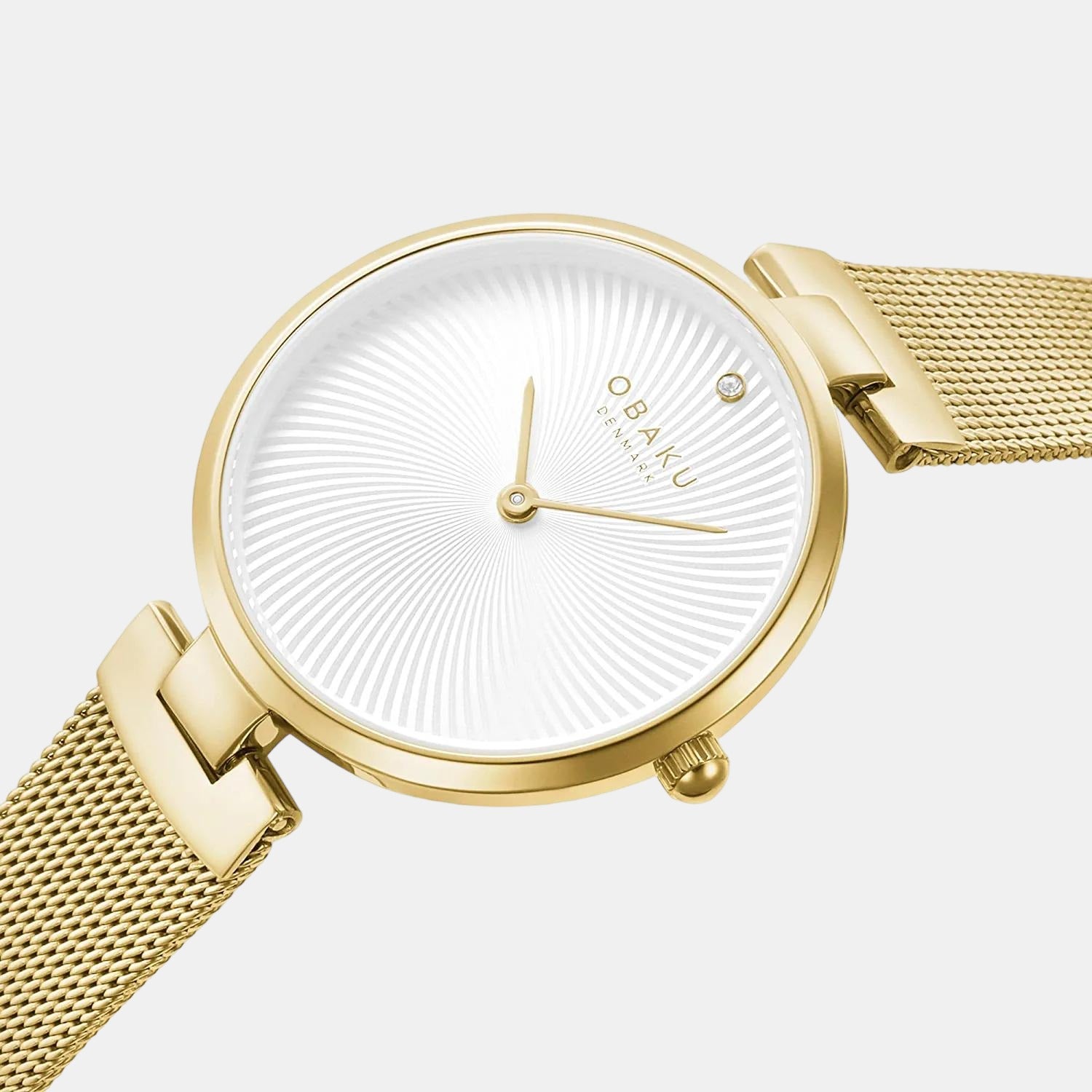 Obaku Diamant Women Quartz White Dial Analog Stainless Steel Watch V256LXGIMG - view 2