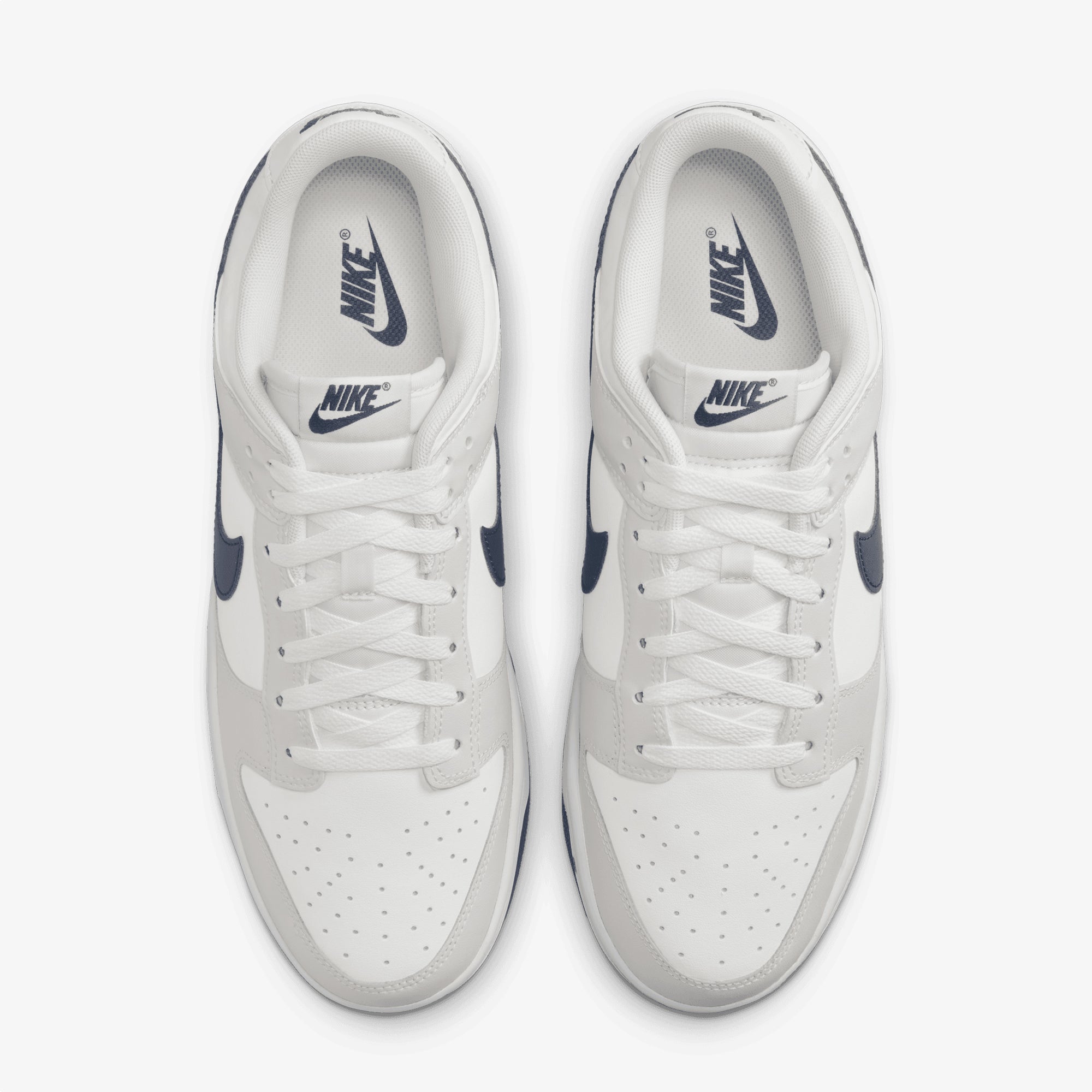 Nike | Dunk Low Retro { Summit White/midnight Navy-platinum Tint - view 2
