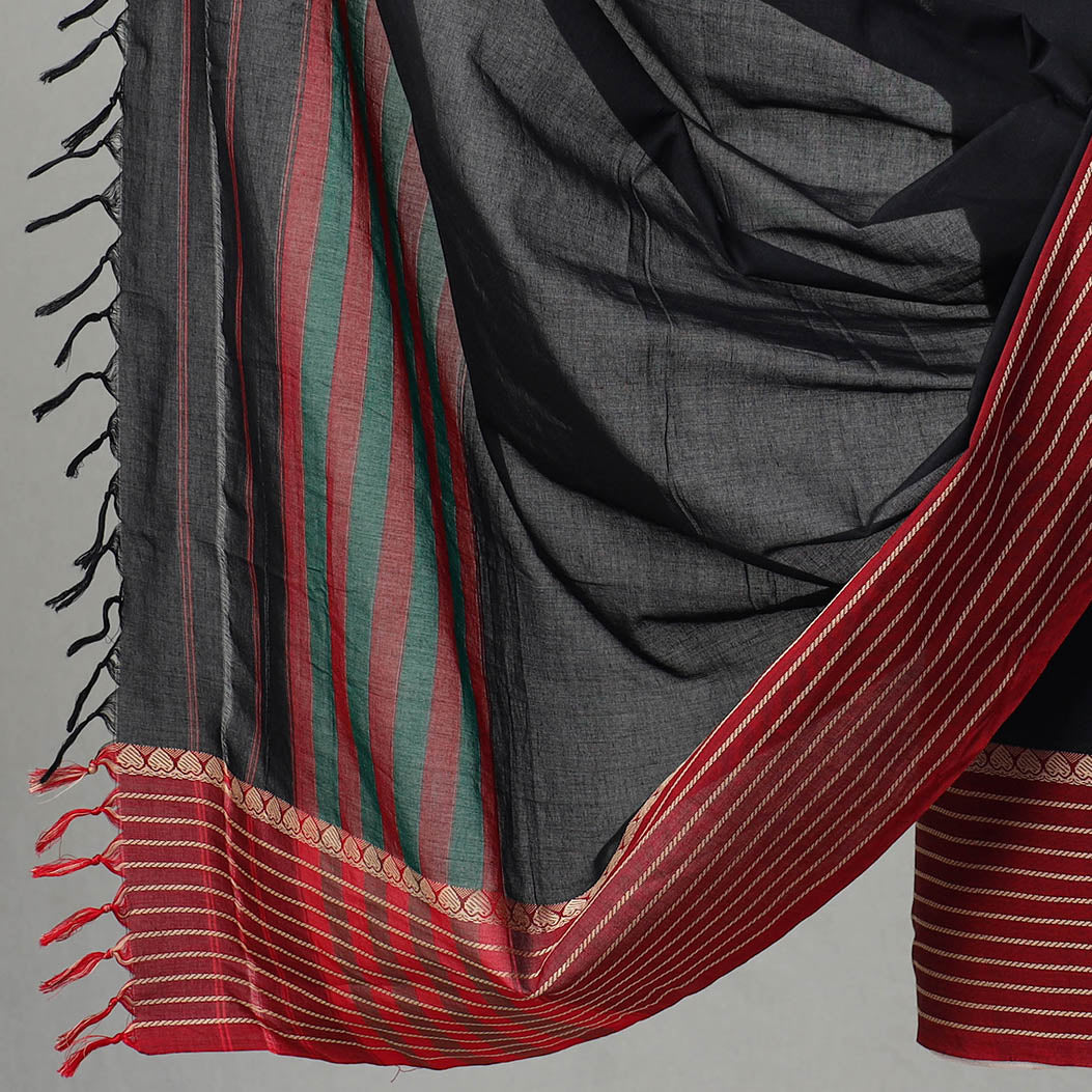 SOUTH KARGHA Black - 3pc Traditional Cotton Dharwad Dress Material 12 - view 4