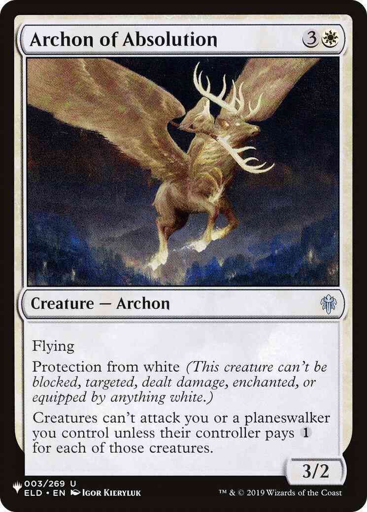 Magic Archon of Absolution [ELD-3] [The List] [Non-Foil]