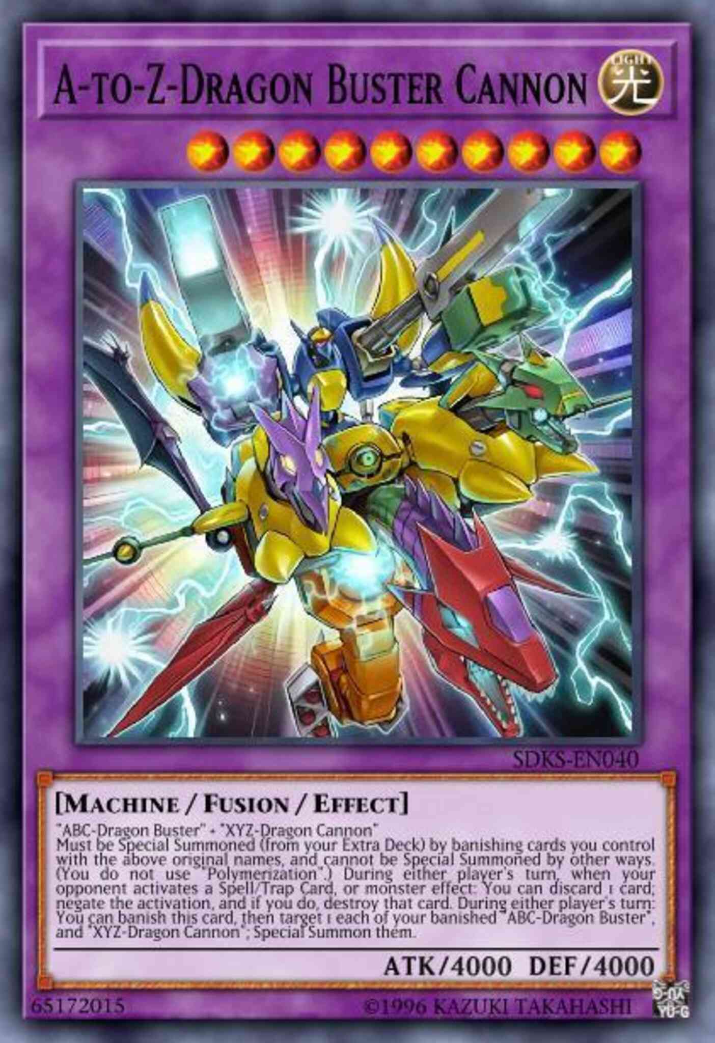 Yu-Gi-Oh! A-to-Z-Dragon Buster Cannon - SDKS-EN040 - Ultra Rare - 1st Edition