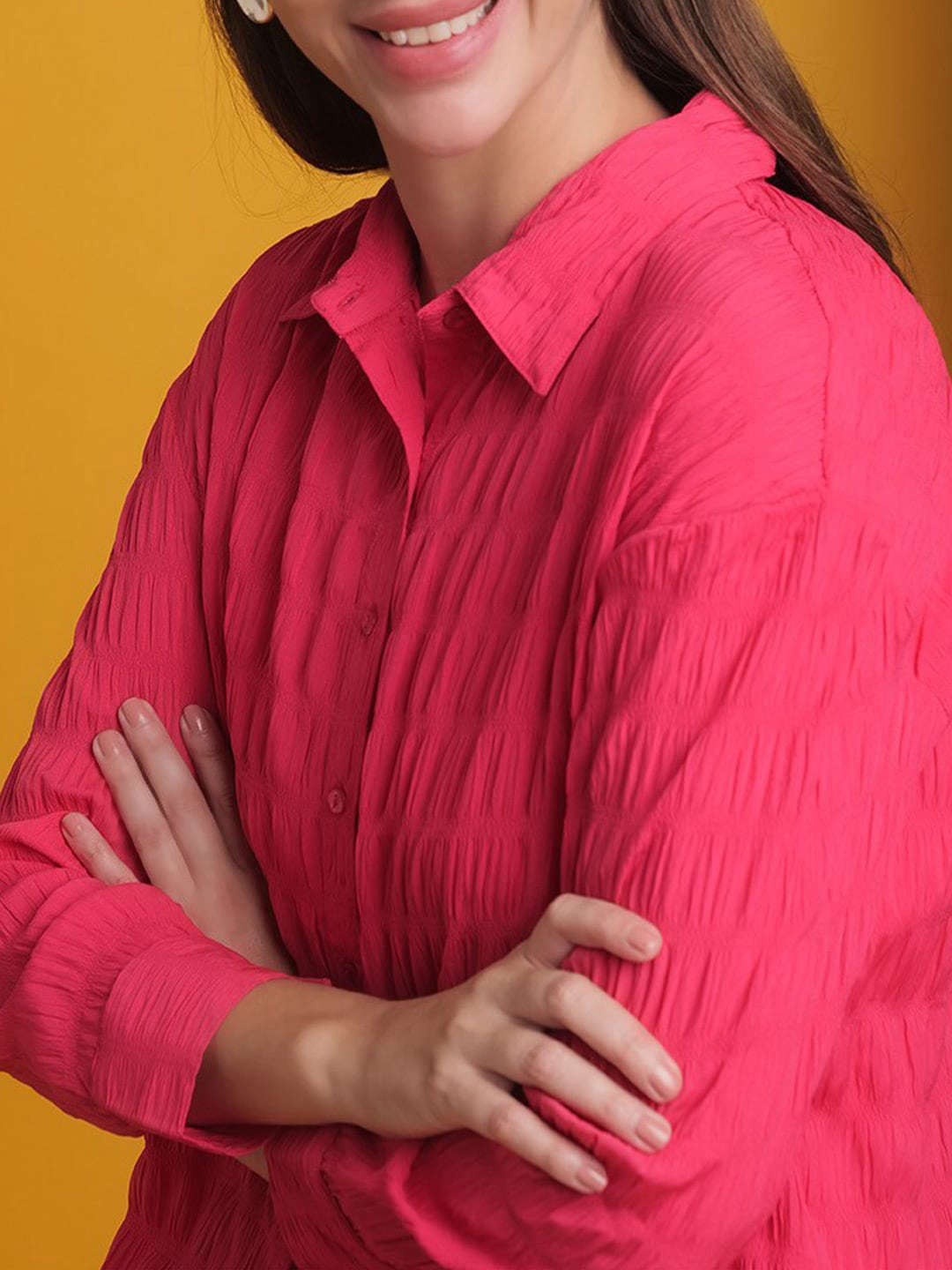 Freehand By The Indian Garage Co Women's Solid Oversized Fit Shirt - view 2