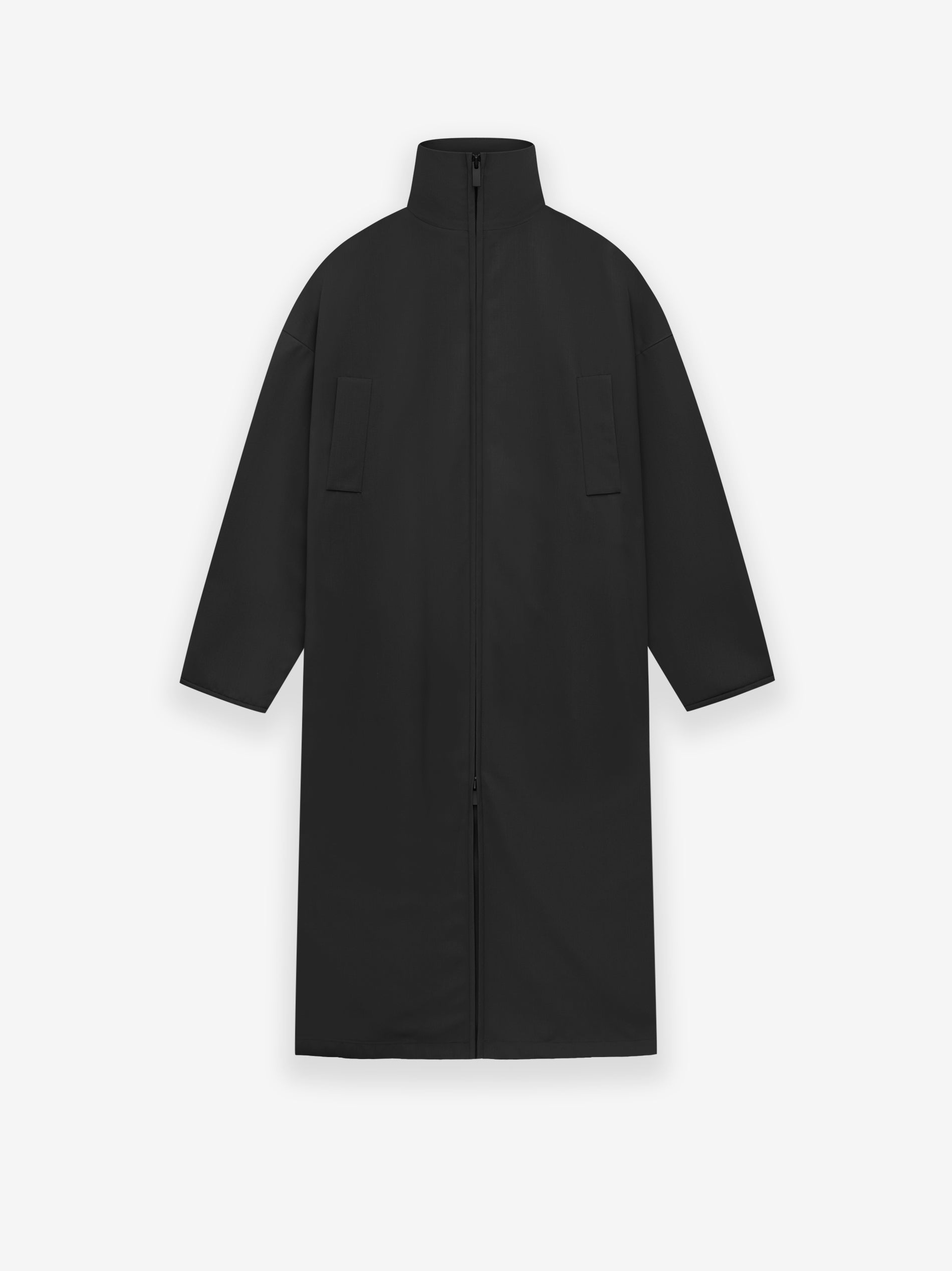 Fear of God Wool Crepe High Neck Trench – Black