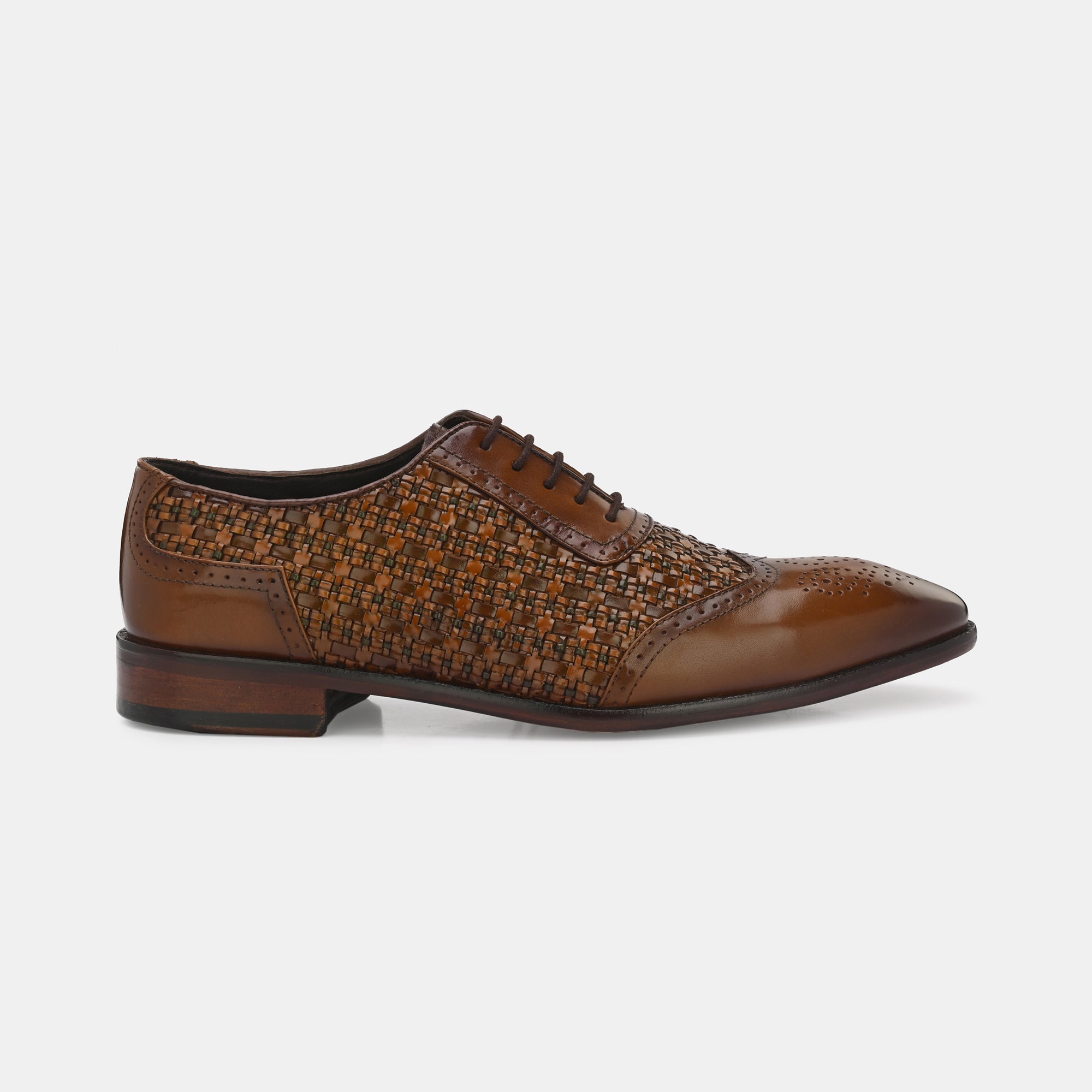 Tan Lace-Up Brogues by Lafattio - view 2