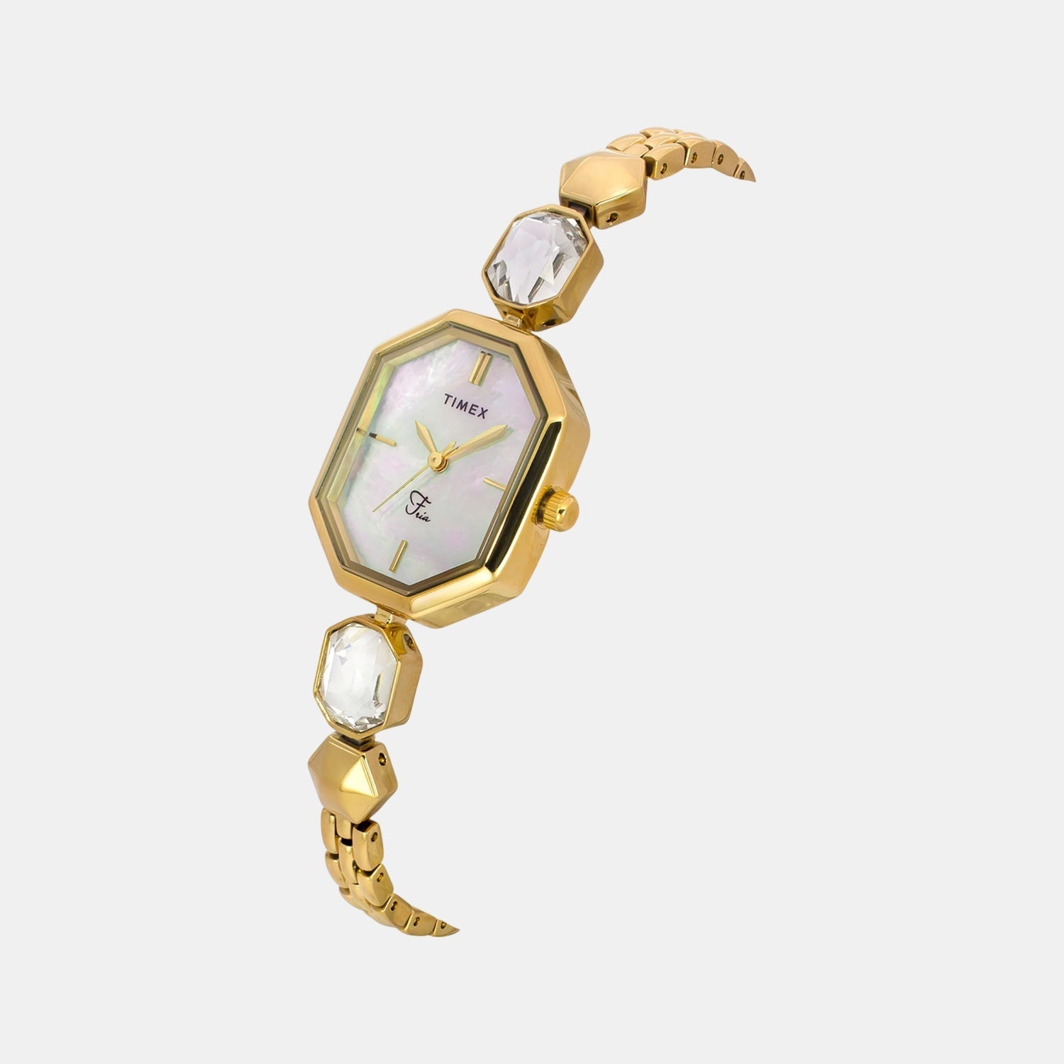Timex Fria Women Quartz Mother Of Pearl Dial Analog Brass Watch TWEL21100 - view 2