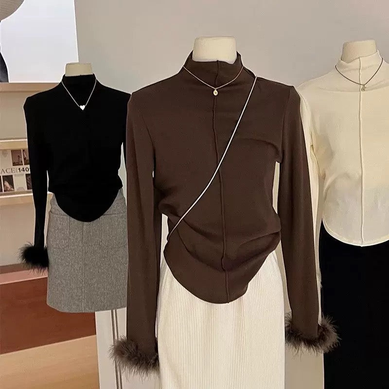 Alamode By Akanksha Penelope Statement Tops with Fur