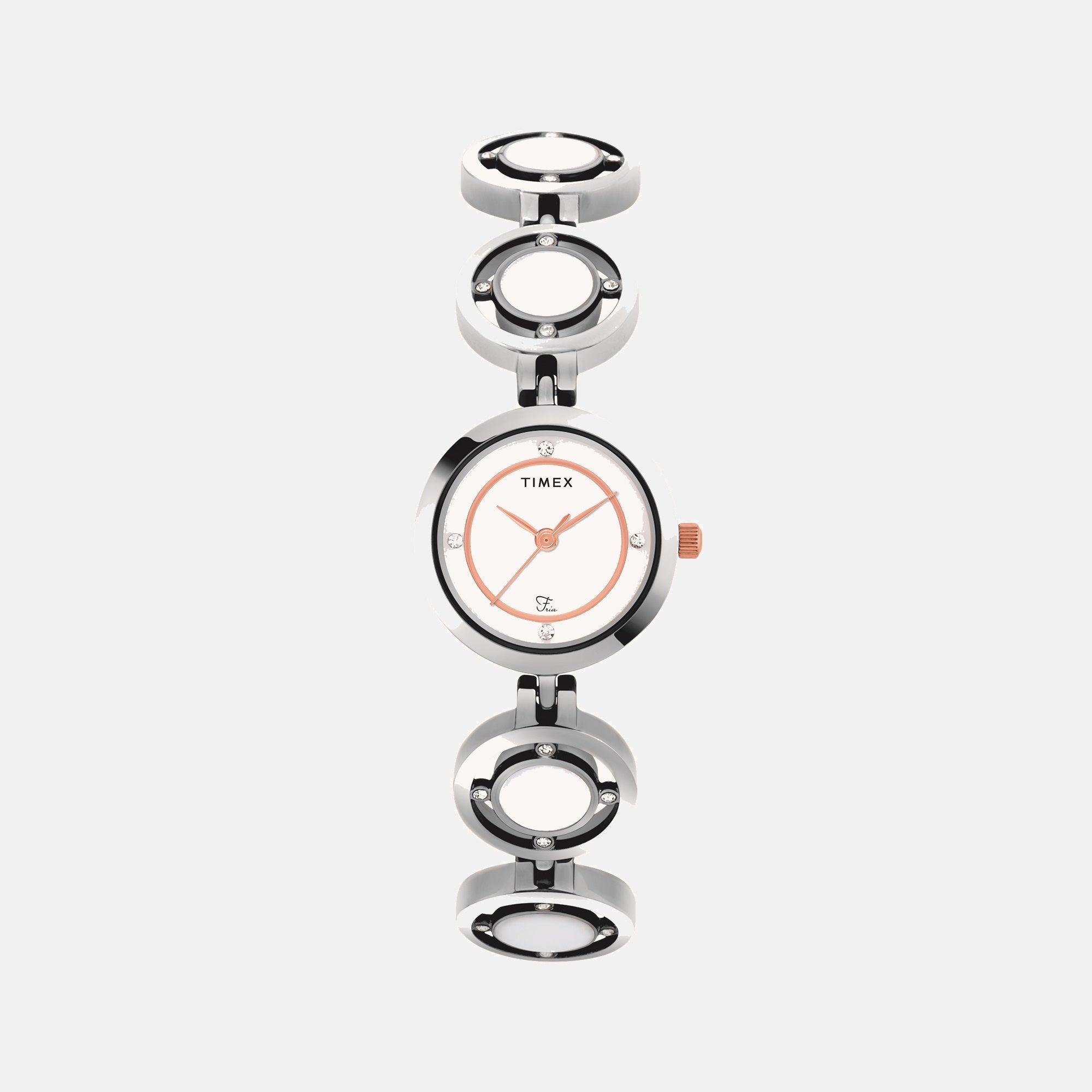Timex Fria Women Quartz Mother Of Pearl Dial Analog Brass Watch TWEL12203T