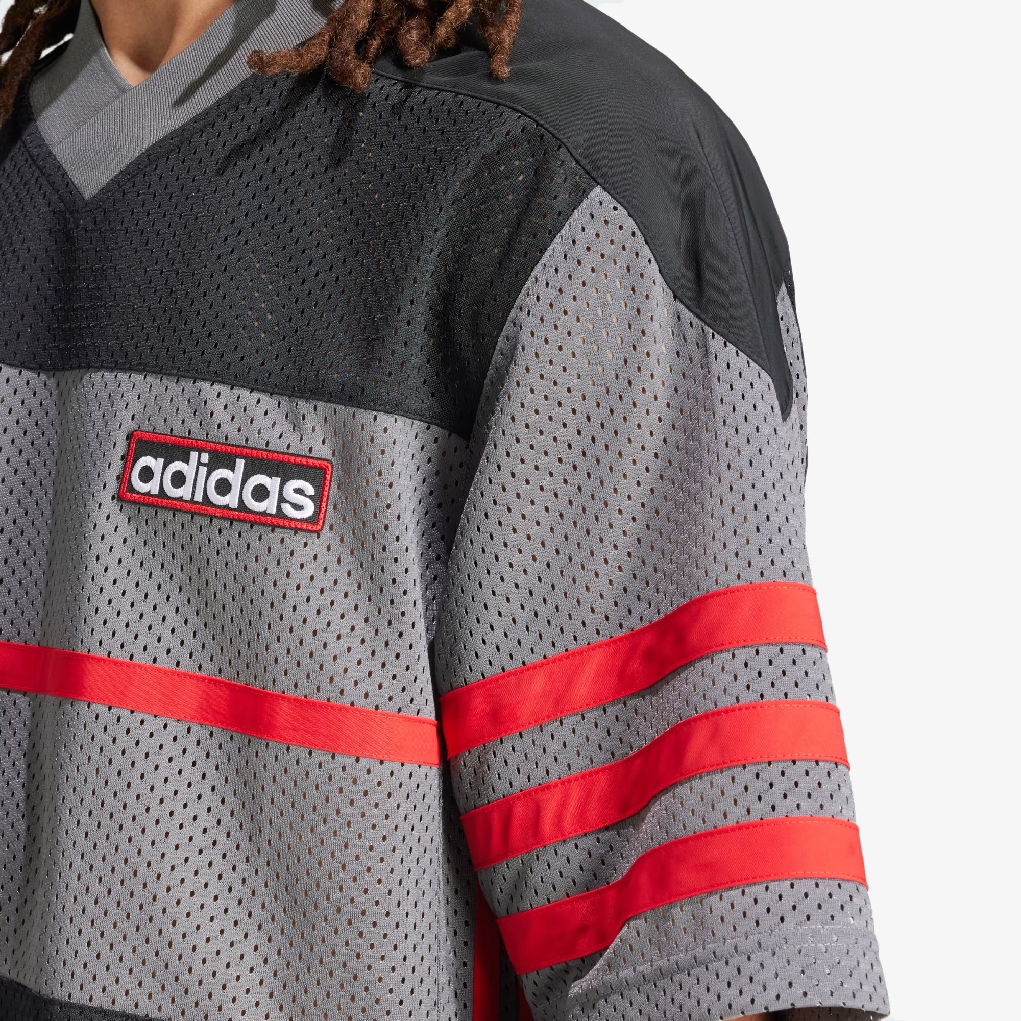 Adidas Originals | ADICOLOR ADIBREAK MESH JERSEY { BLACK/GREY - view 5