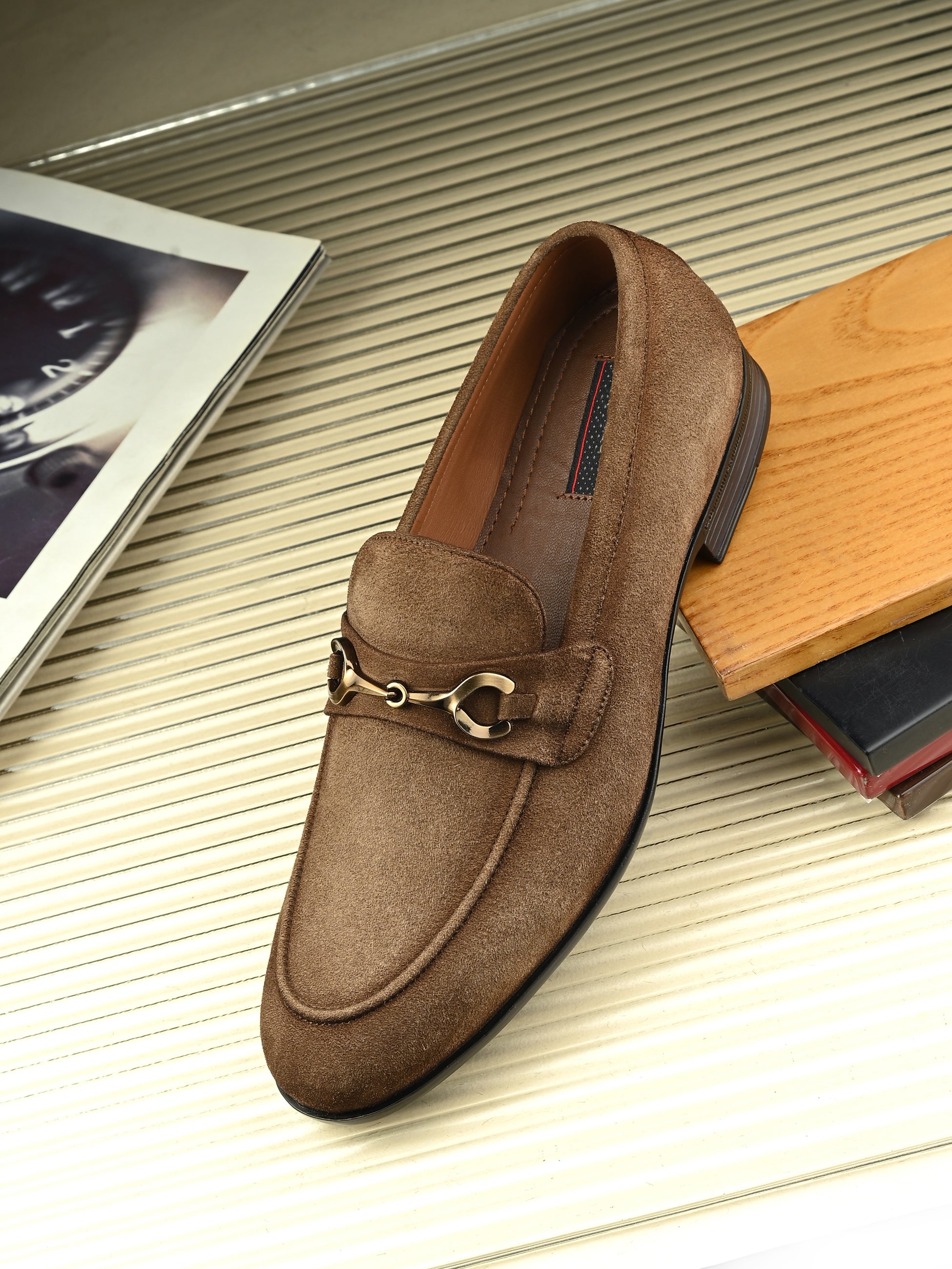 Stardust Buckled Loafers by Aspeerio - view 12