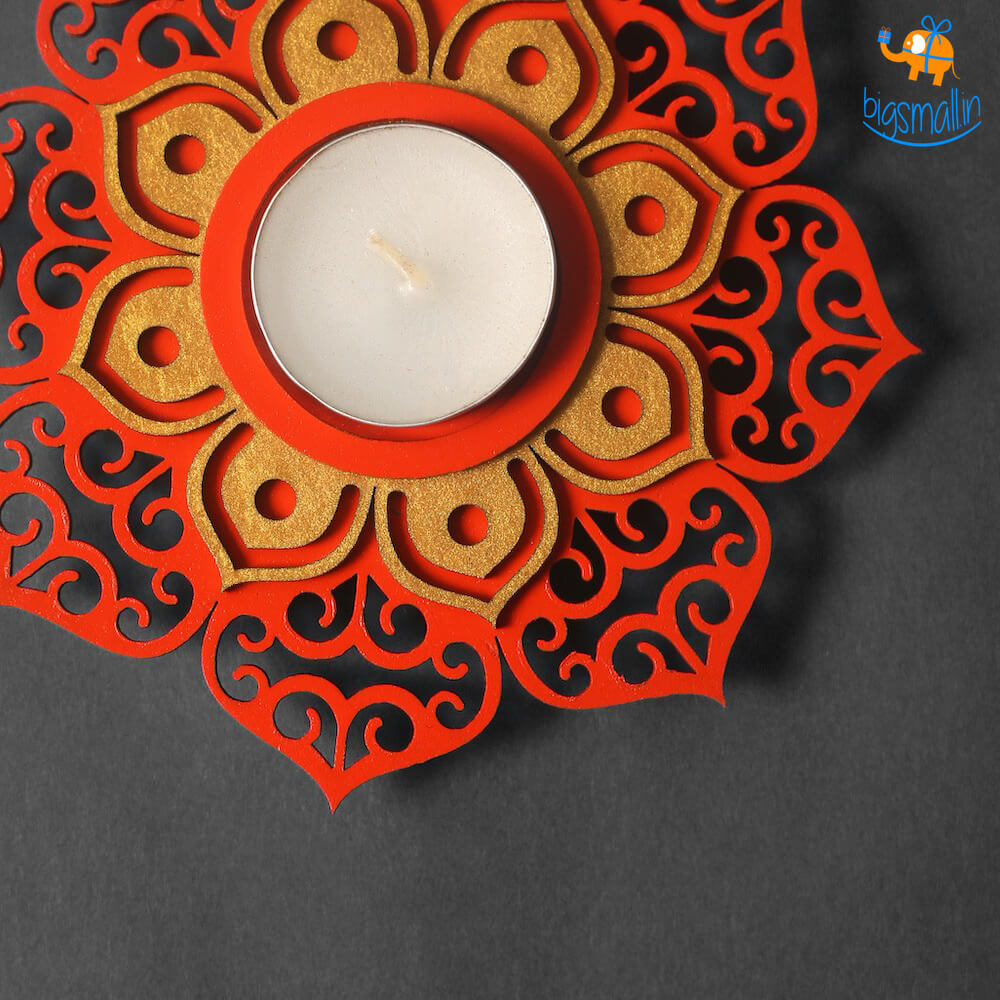 Bigsmall_cc Decorative Wooden Tea Light Holder - Set of 2 - view 10