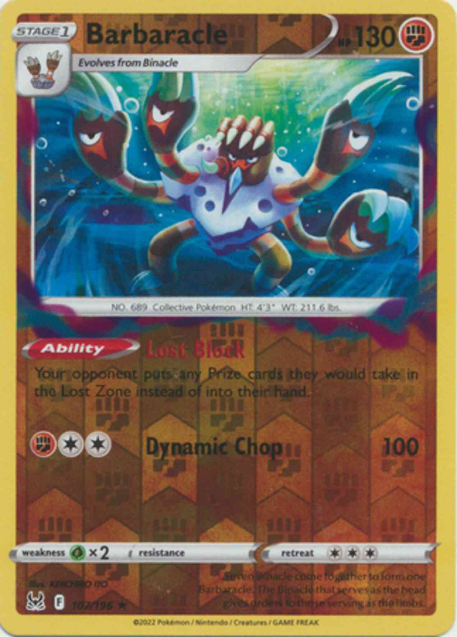 Rare holo swsh11-107 – Pokémon Barbaracle - 107/196 - Rare Holo [swsh11-107] [Reverse Holo]