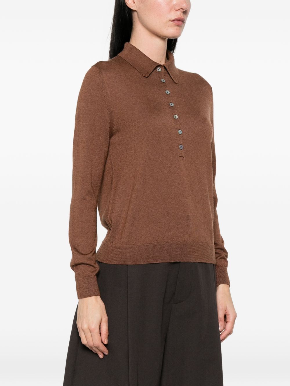 Beyou Cashmere and silk polo sweater – Cashmere 55%, Silk 45% - view 2