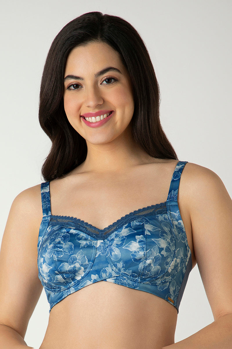 Amante Demure Non-Padded Non-Wired Contour Bra - Floral Fusion Print