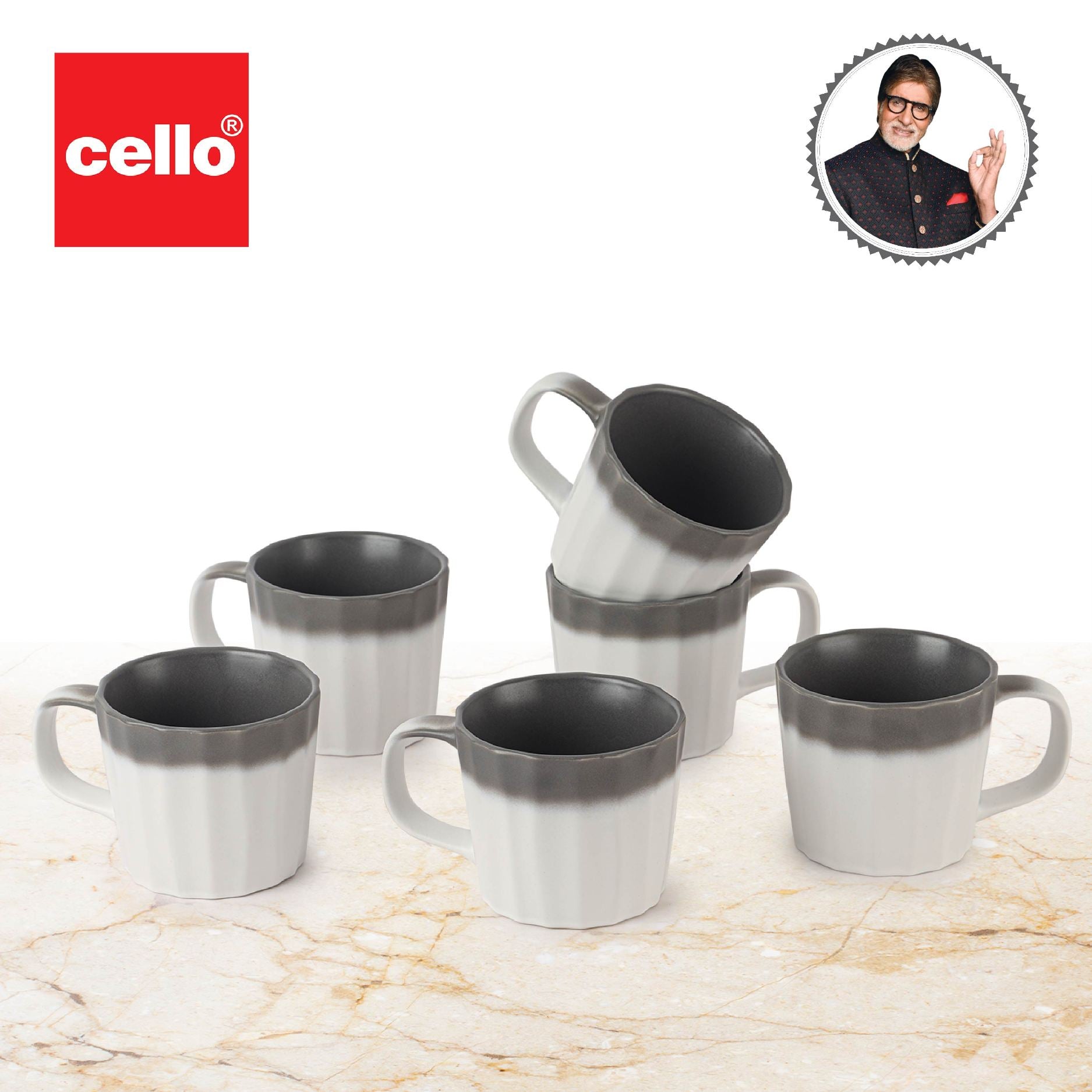 Cello Retro 6 Pieces Ceramic Mug - view 11