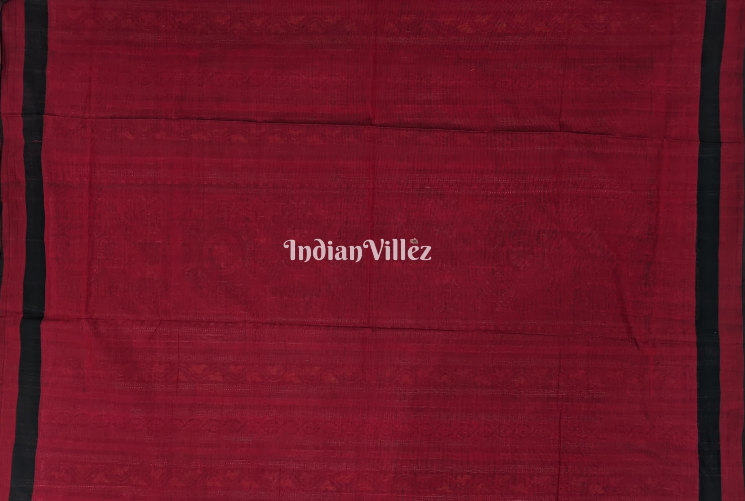 IndianVillèz White Base Odisha Ikat Pure Sambalpuri Cotton Saree - view 4