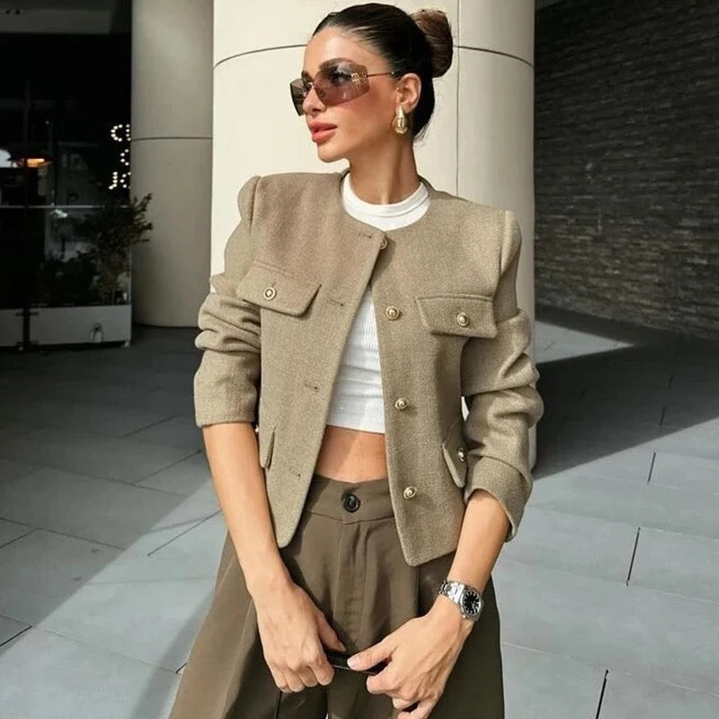 Alamode By Akanksha Carol Statement Woolen Tweed Coat