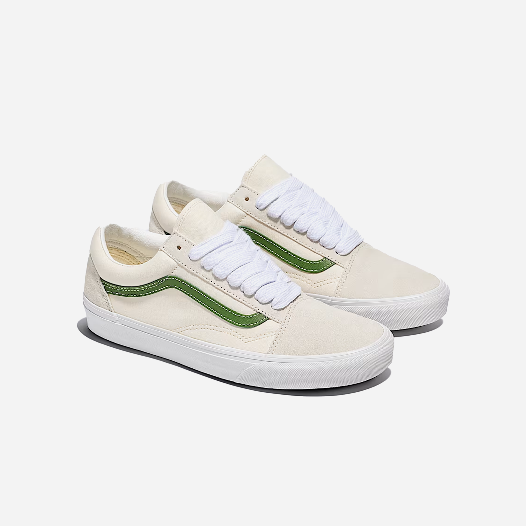 Vans Old Skool Shoe Marshmallow White / Green - view 2