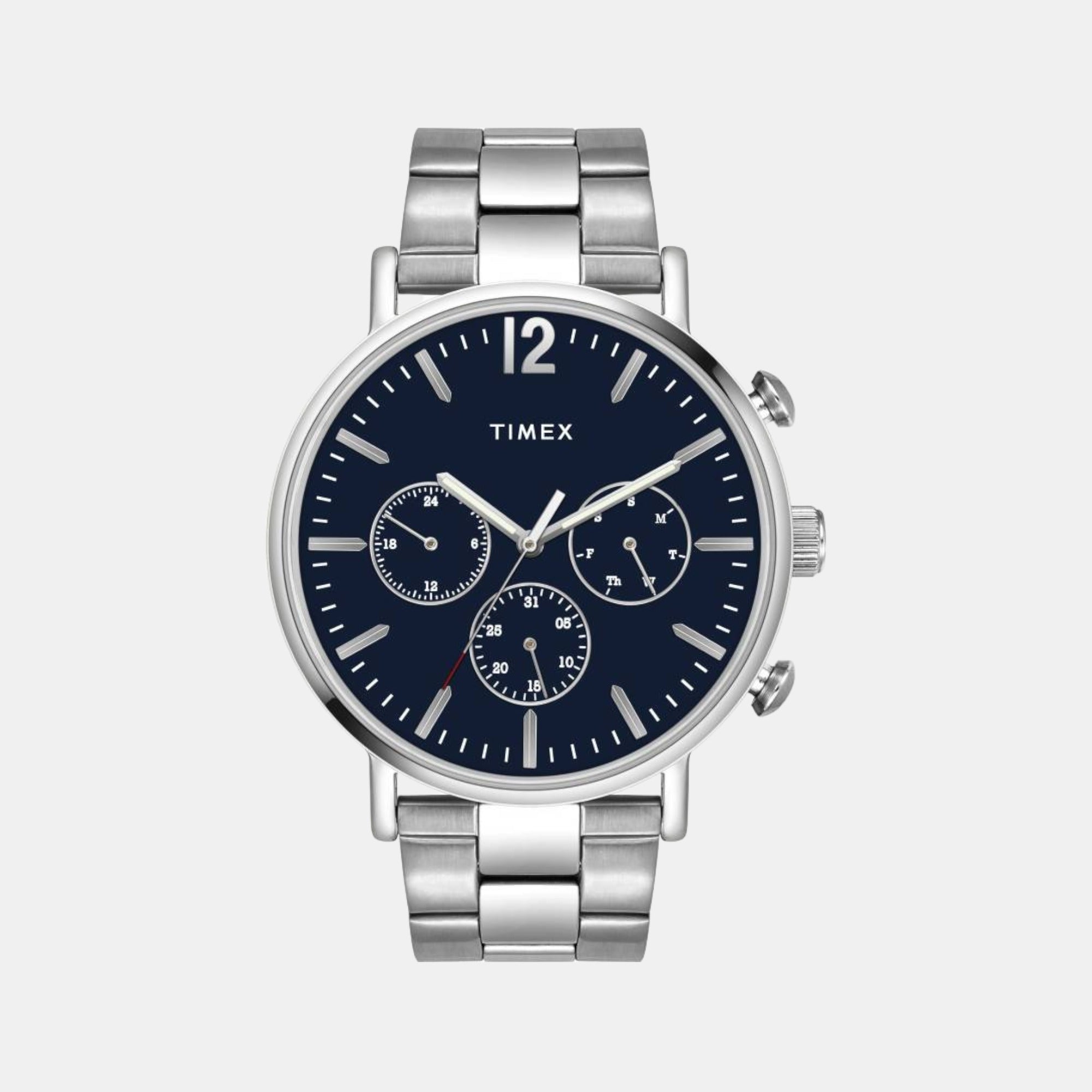 Timex Fashion Men Quartz Black Dial Chronograph Stainless Steel Watch TWEG20011