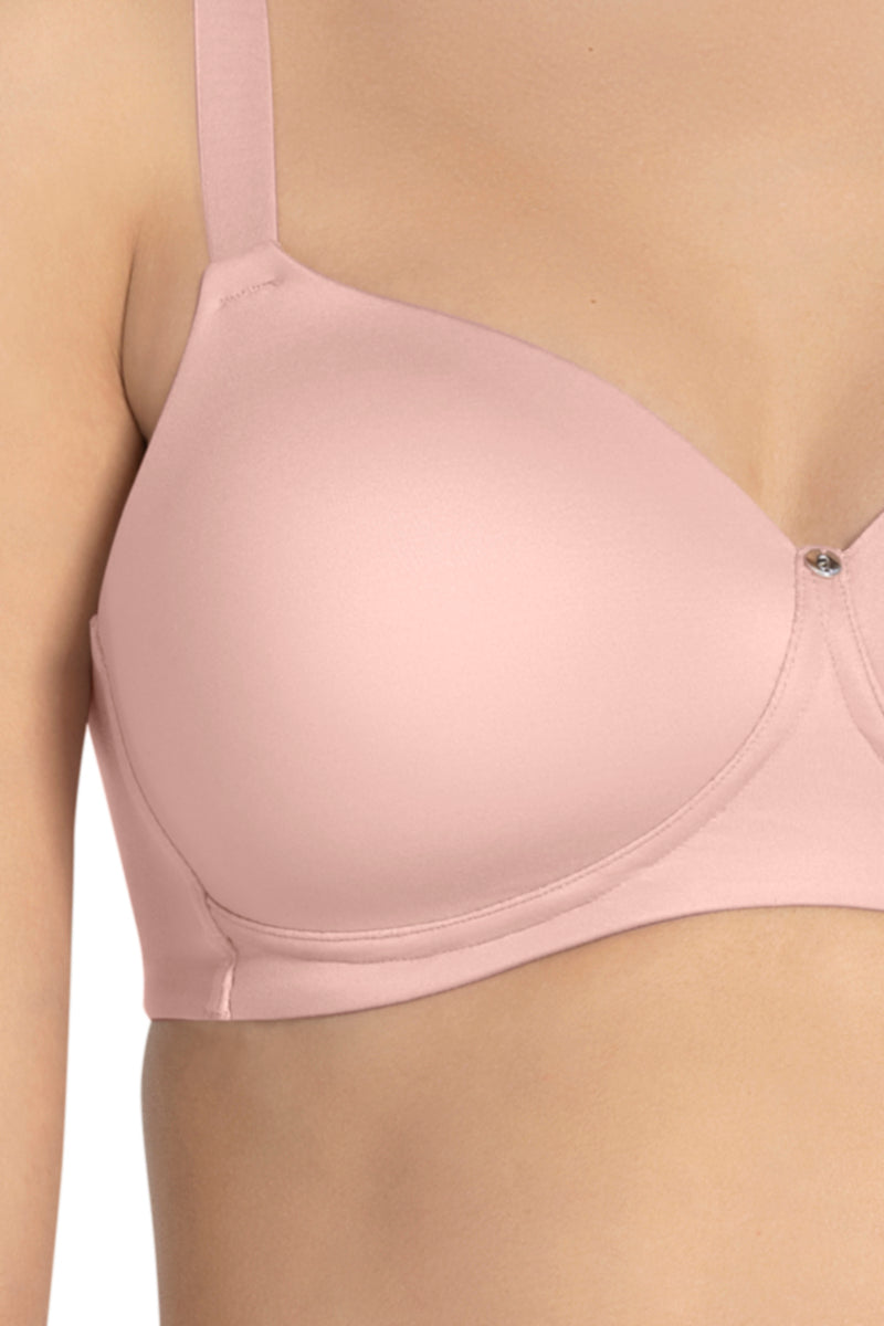 Amante Cloudsoft Padded & Non-wired Bra - Blush Pink - view 5