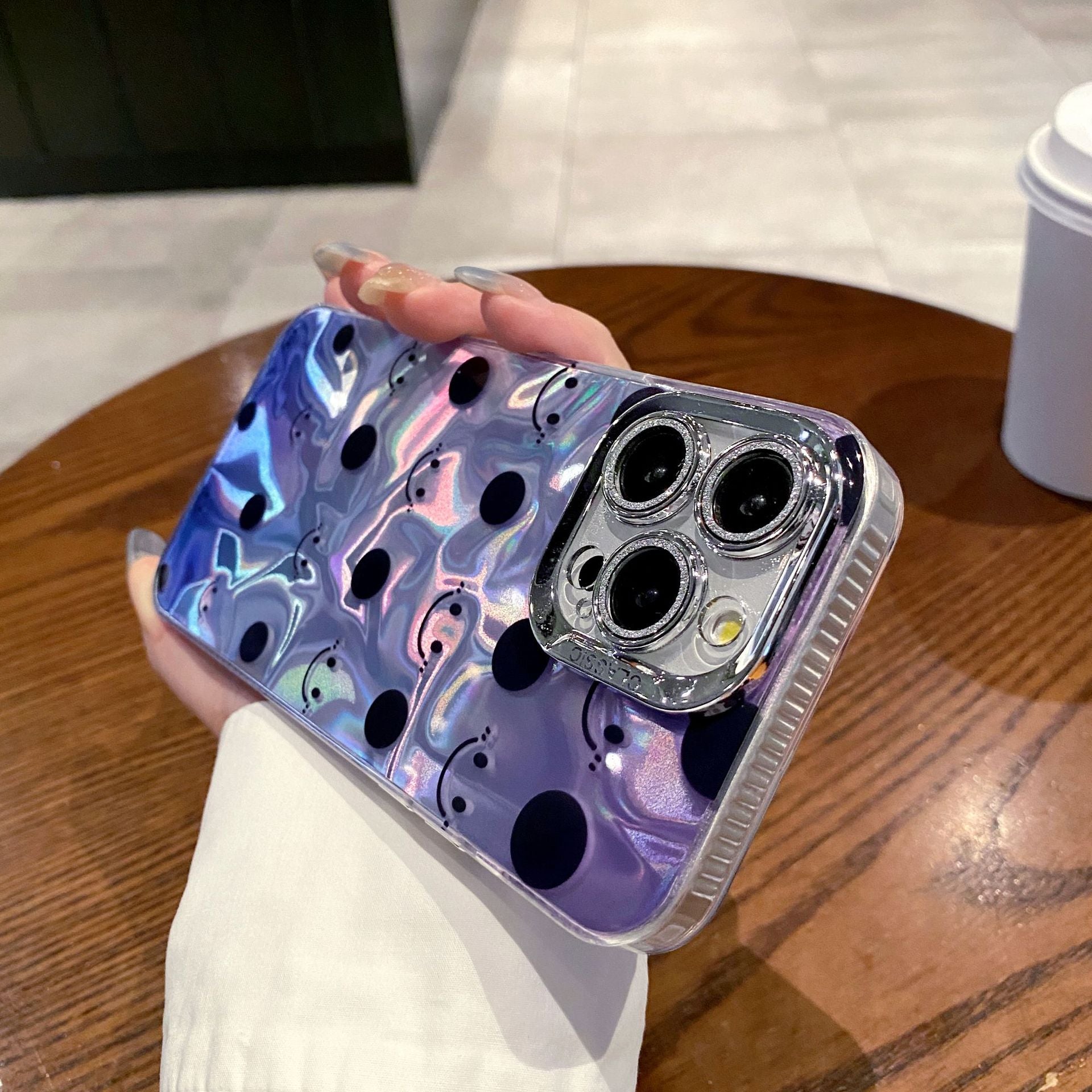 Peeperly Prismatic Smiley Polka Dot Case – No Color - view 5