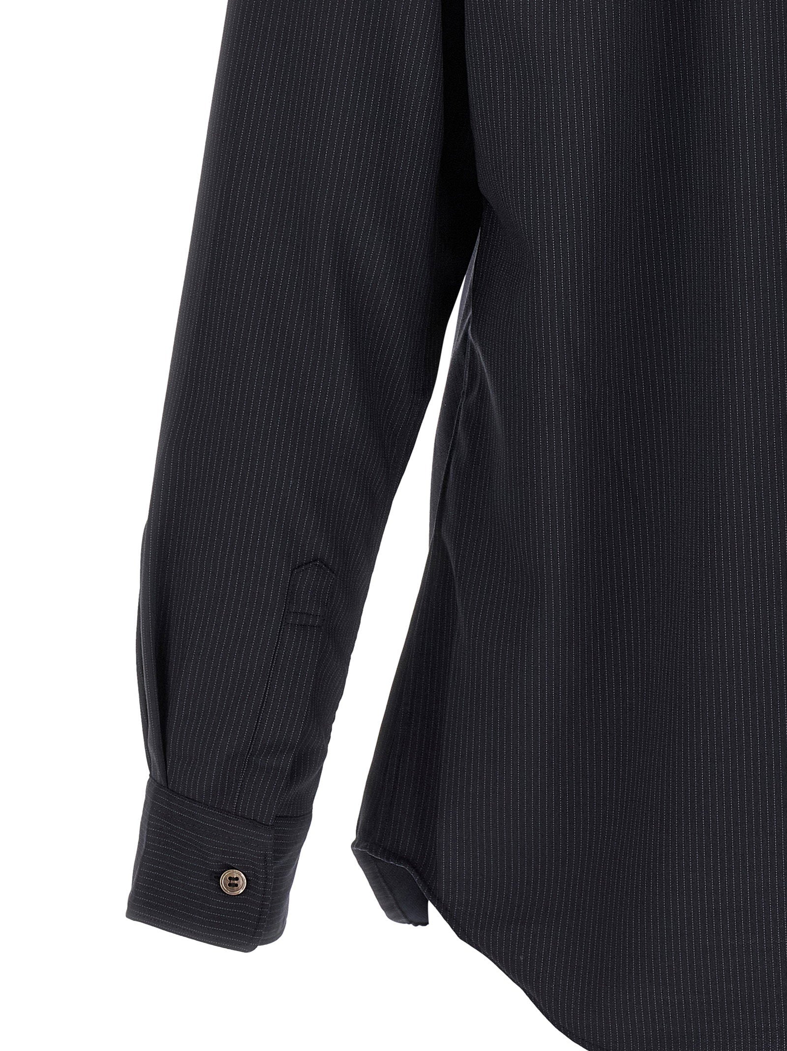 Comme Des Garcons Shirt Pinstriped Shirt – 70% polyester, 30% wool - view 4